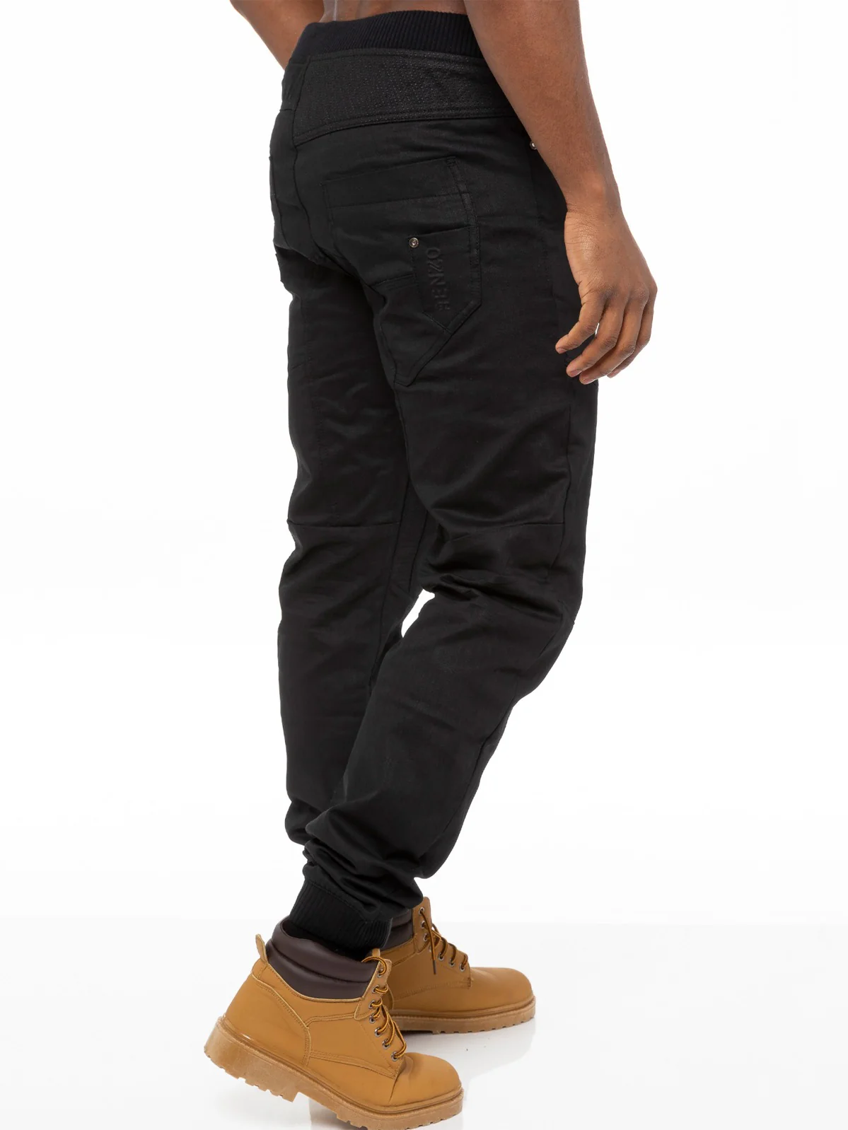 Mens Denim Cuffed Joggers Jeans | Enzo Designer Menswear - Image 15