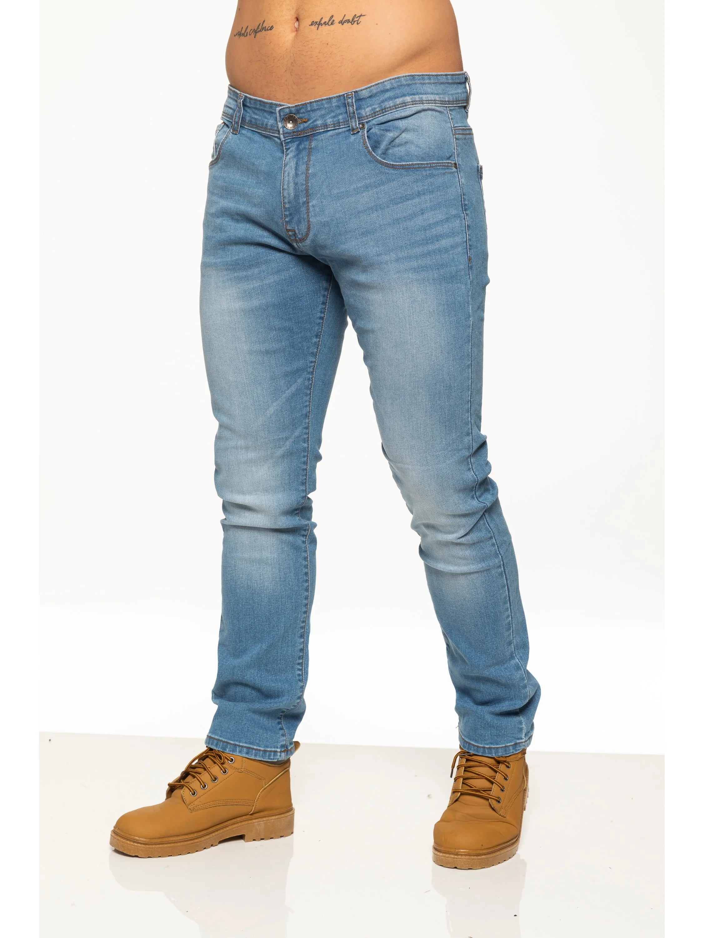 Mens Skinny Stretch Denim Jeans | Enzo Designer Menswear - Image 13