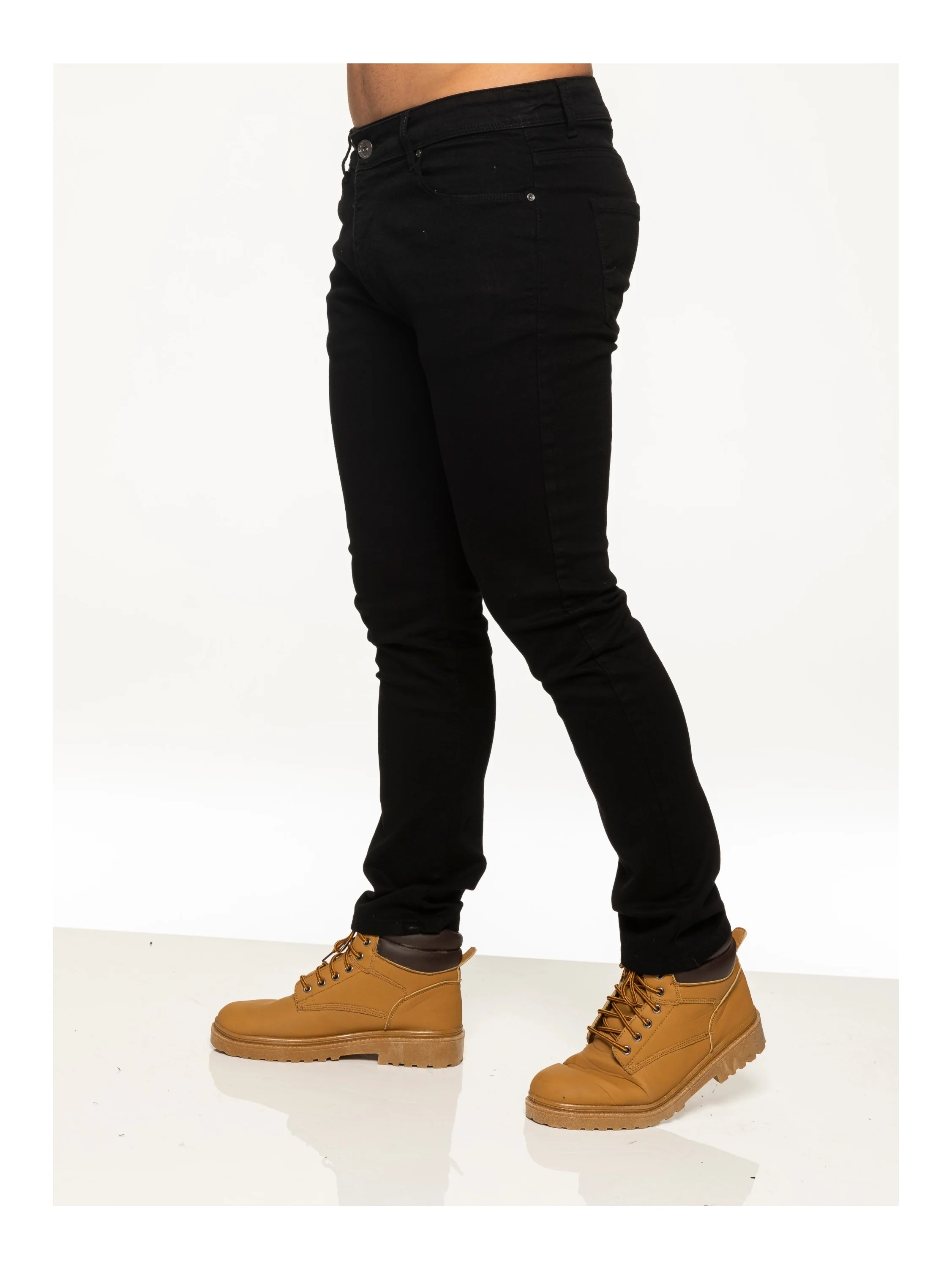 Mens Skinny Stretch Denim Jeans | Enzo Designer Menswear - Image 3