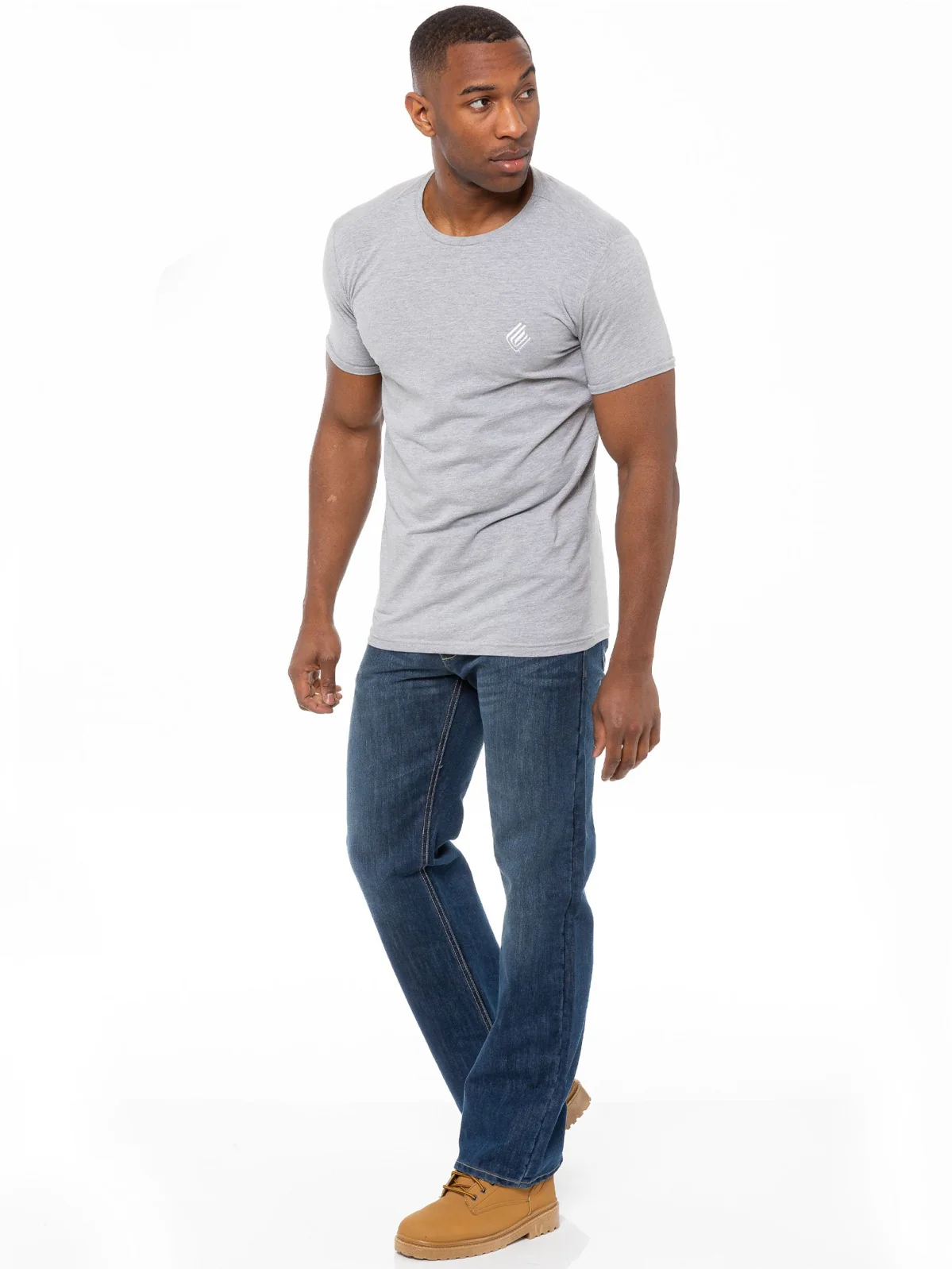 Mens Mid Wash Jeans with Belt EZ14 - EZ15 | Enzo Designer Menswear - Image 151