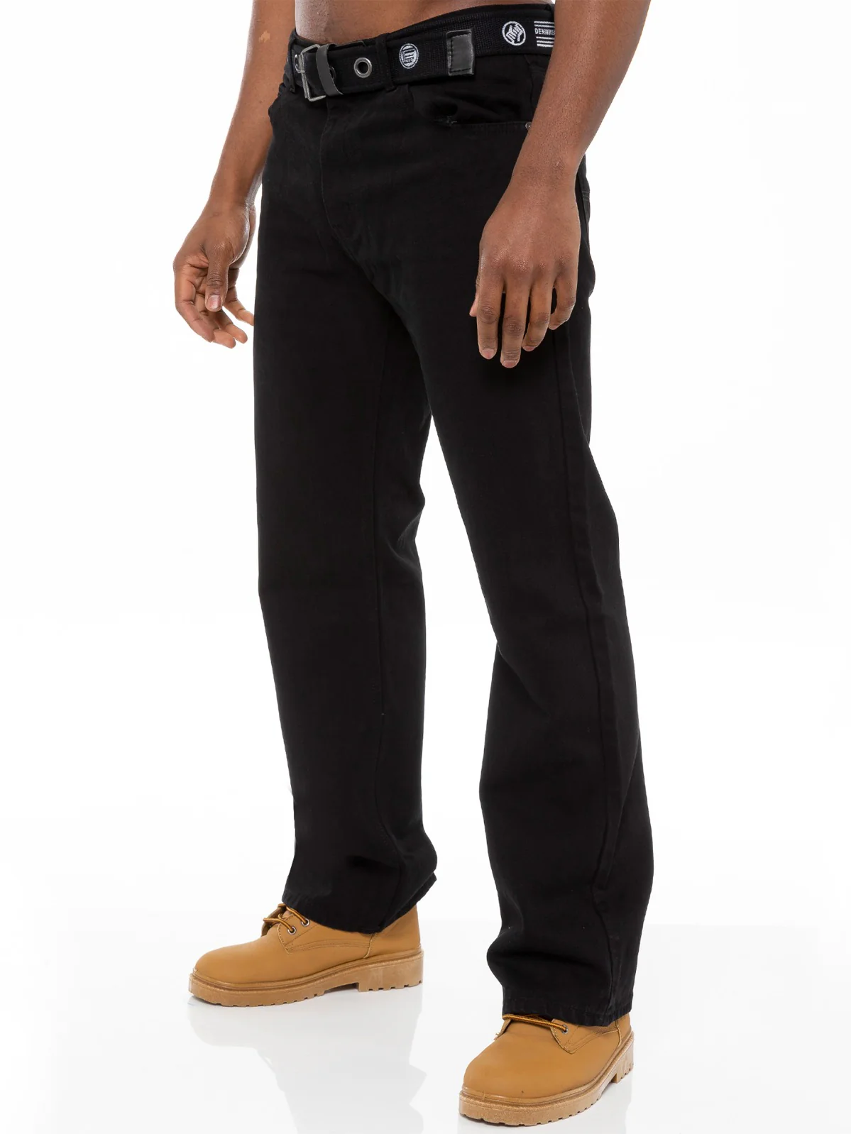 Mens Mid Wash Jeans with Belt EZ14 - EZ15 | Enzo Designer Menswear - Image 195