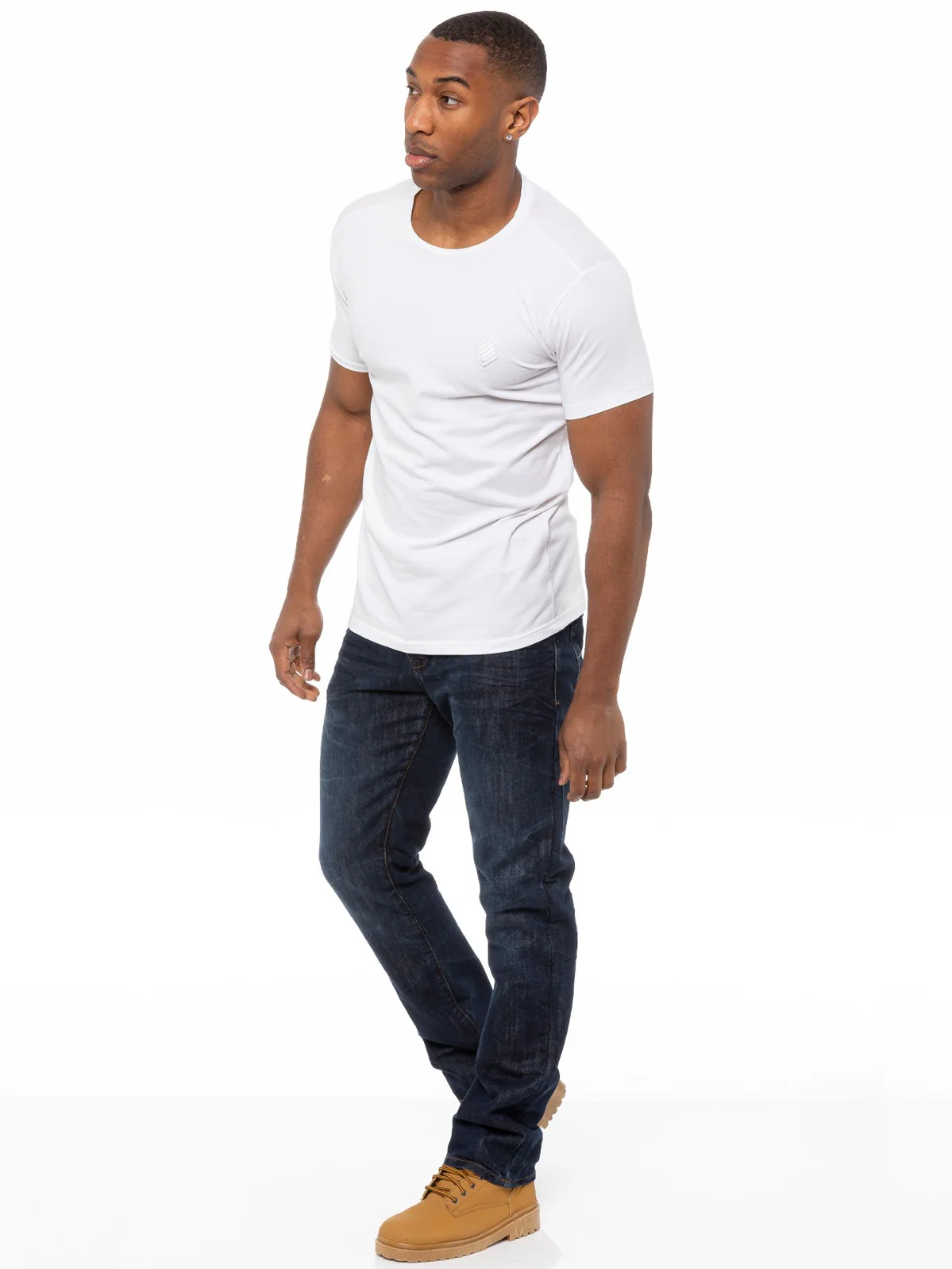 Mens Denim Straight Fit Jeans Mid Stonewash | Enzo Designer Menswear - Image 17