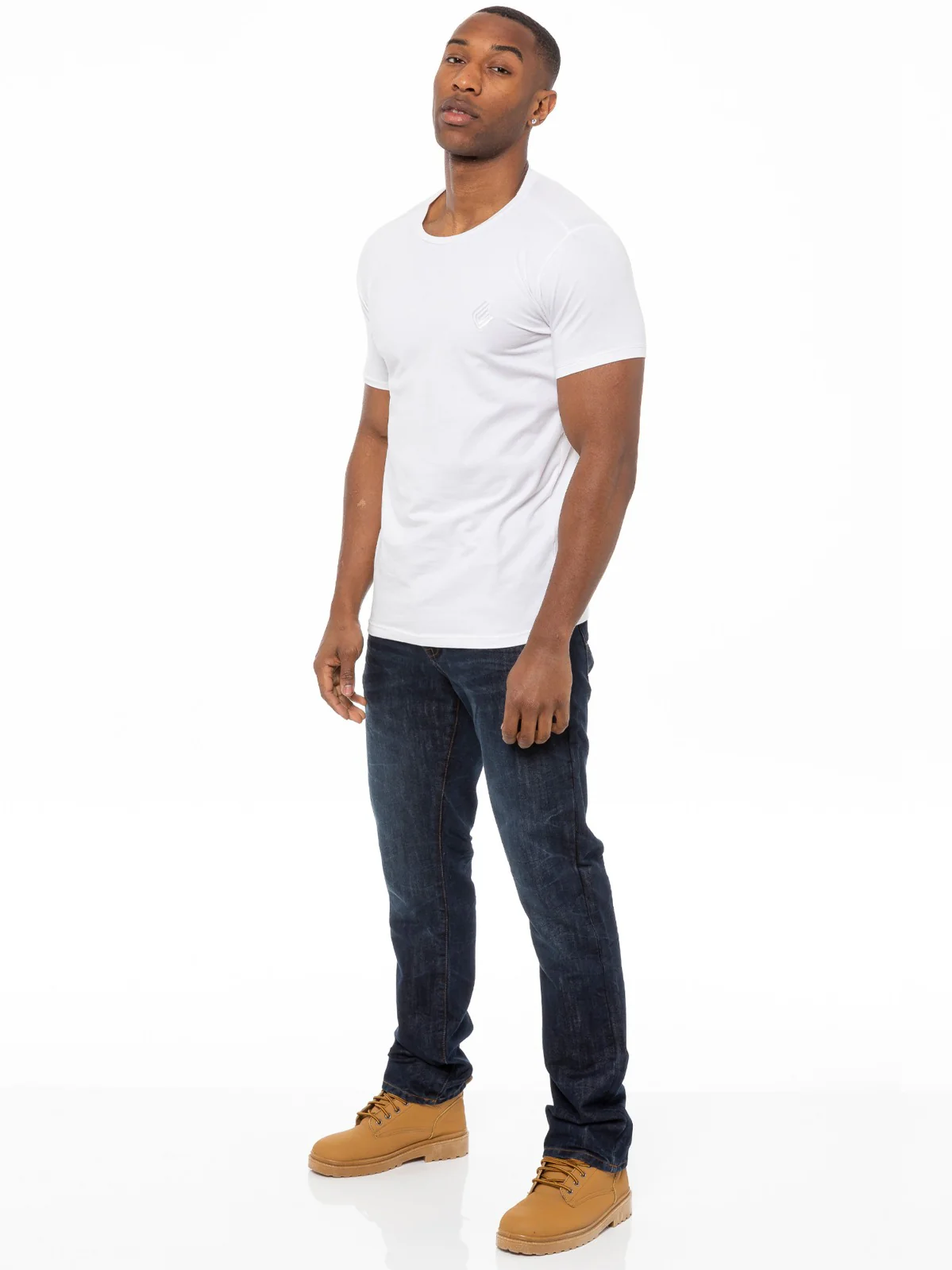 Mens Denim Straight Fit Jeans Mid Stonewash | Enzo Designer Menswear - Image 42