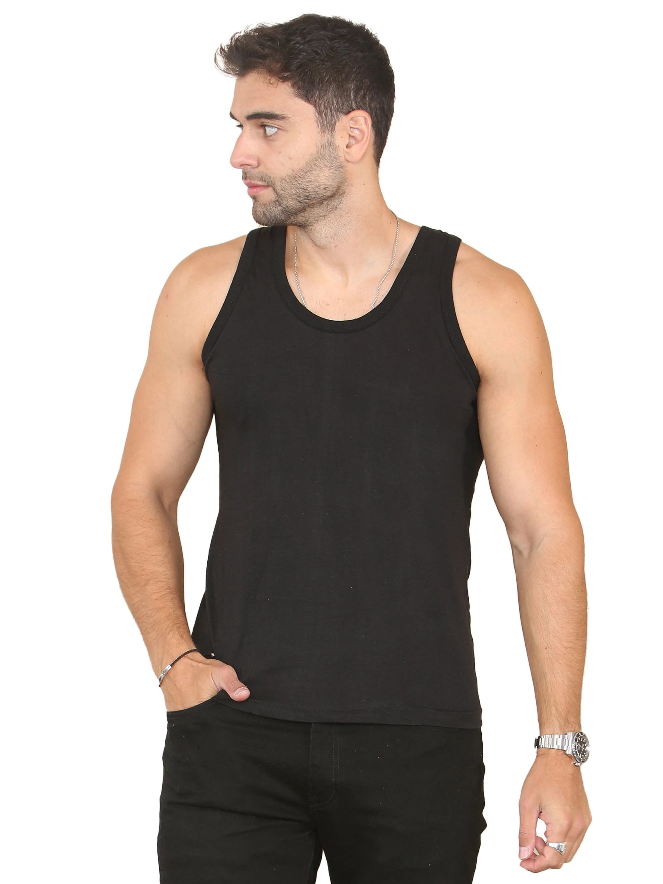 Enzo | Mens 3 Pack Vests - Image 5