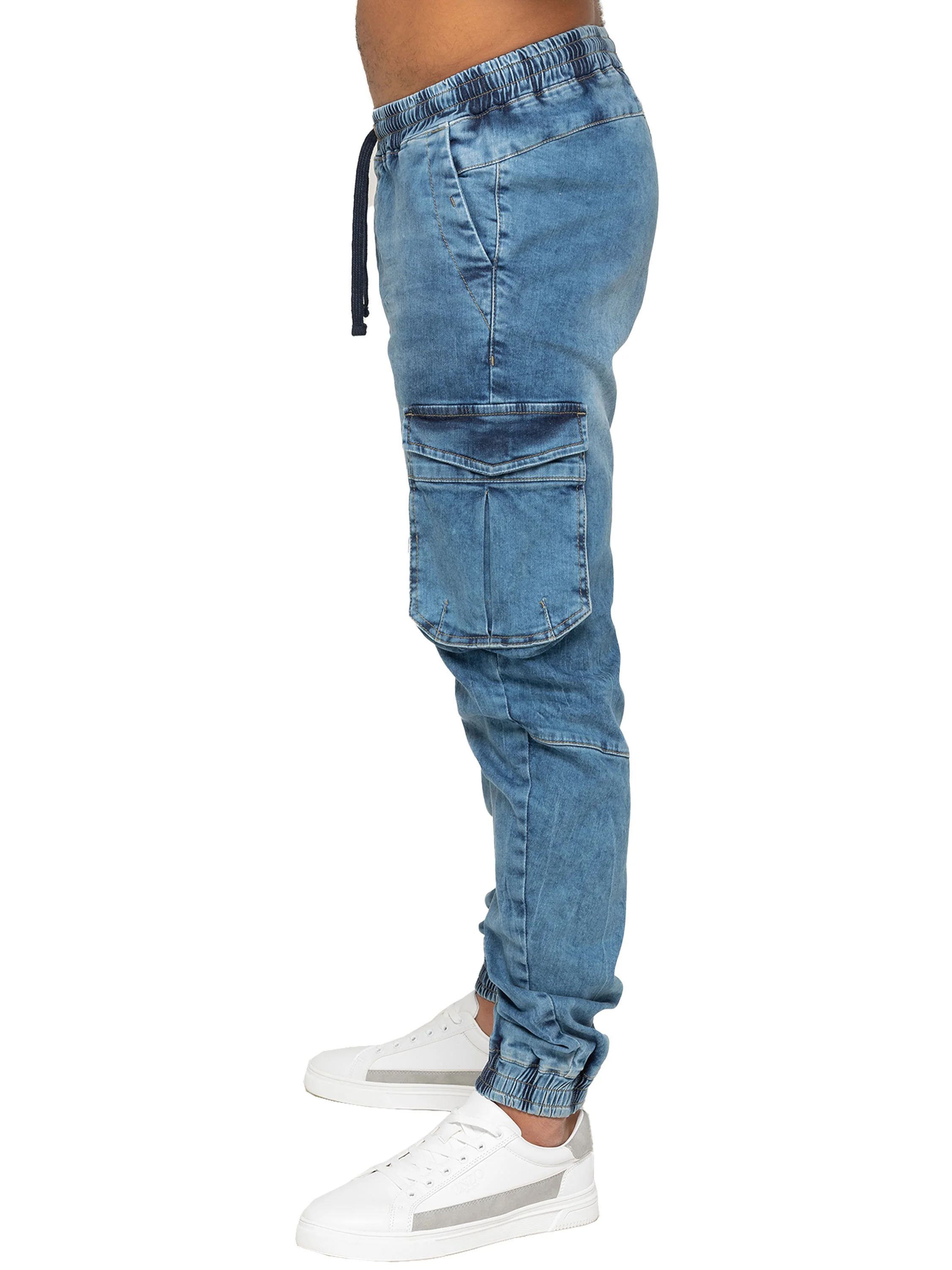 Enzo | Mens Cargo Jogger Jeans - Image 18