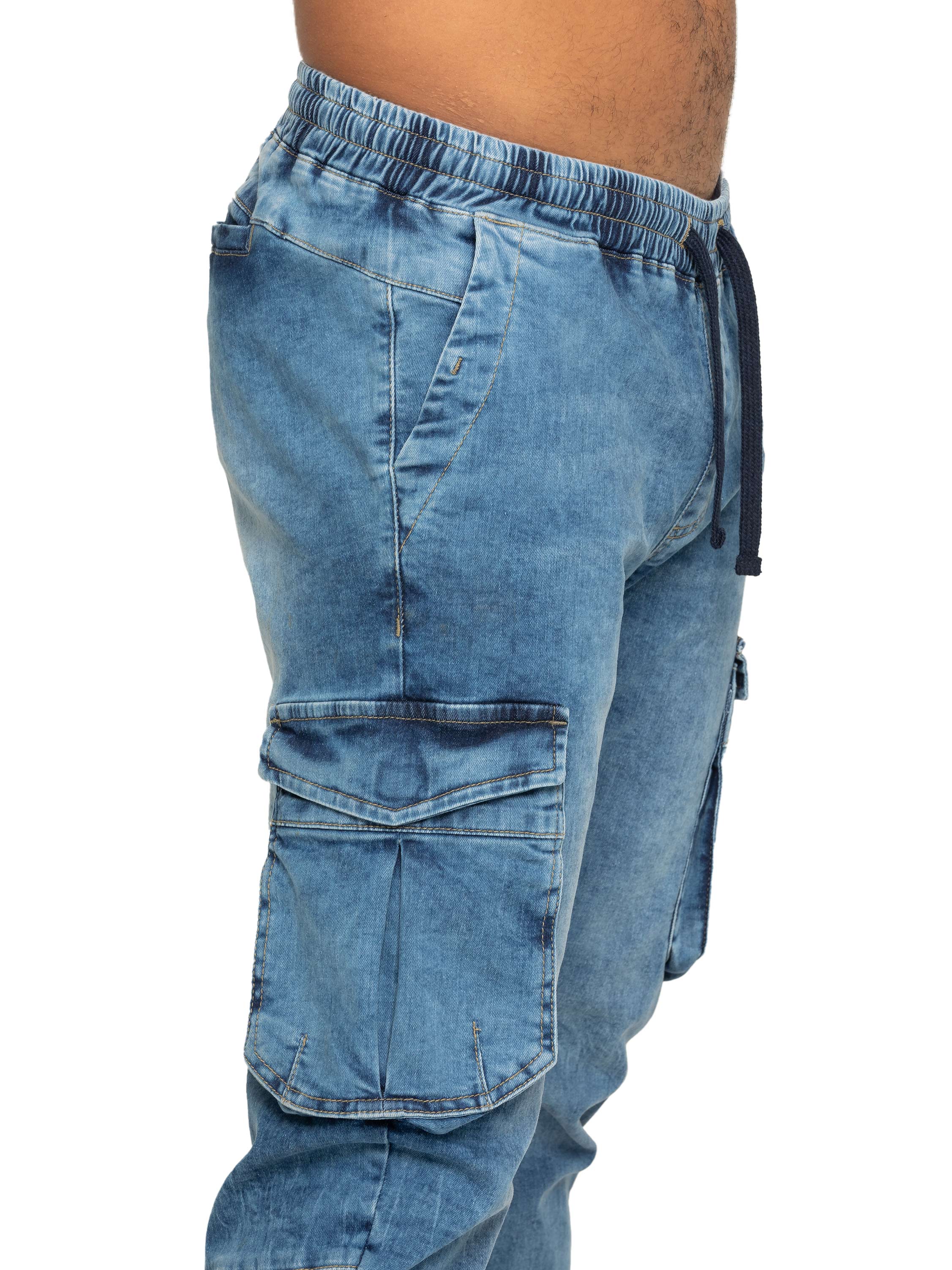Enzo | Mens Cargo Jogger Jeans - Image 23