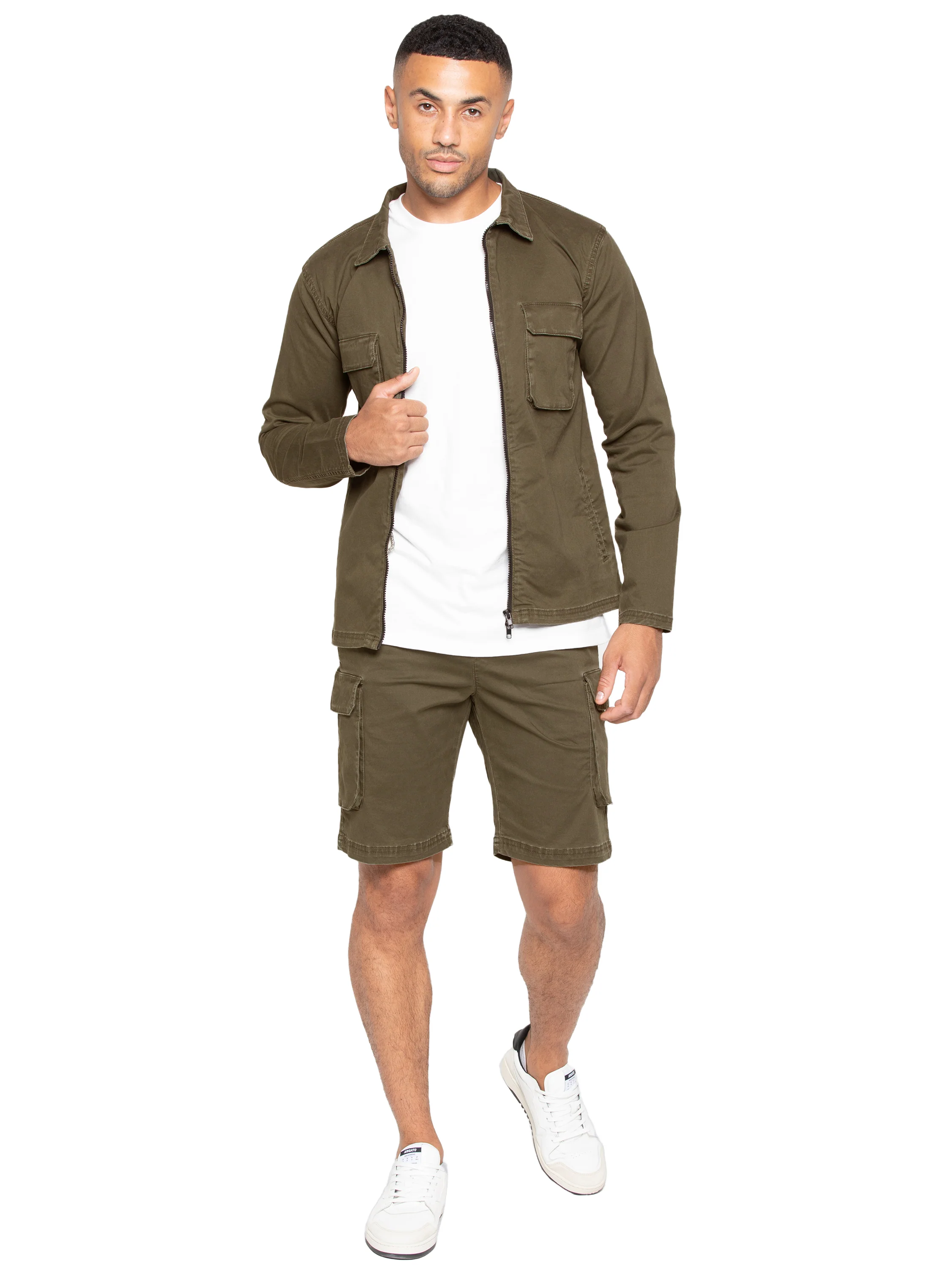 Enzo | Mens Cargo Overshirt Jacket - Image 21