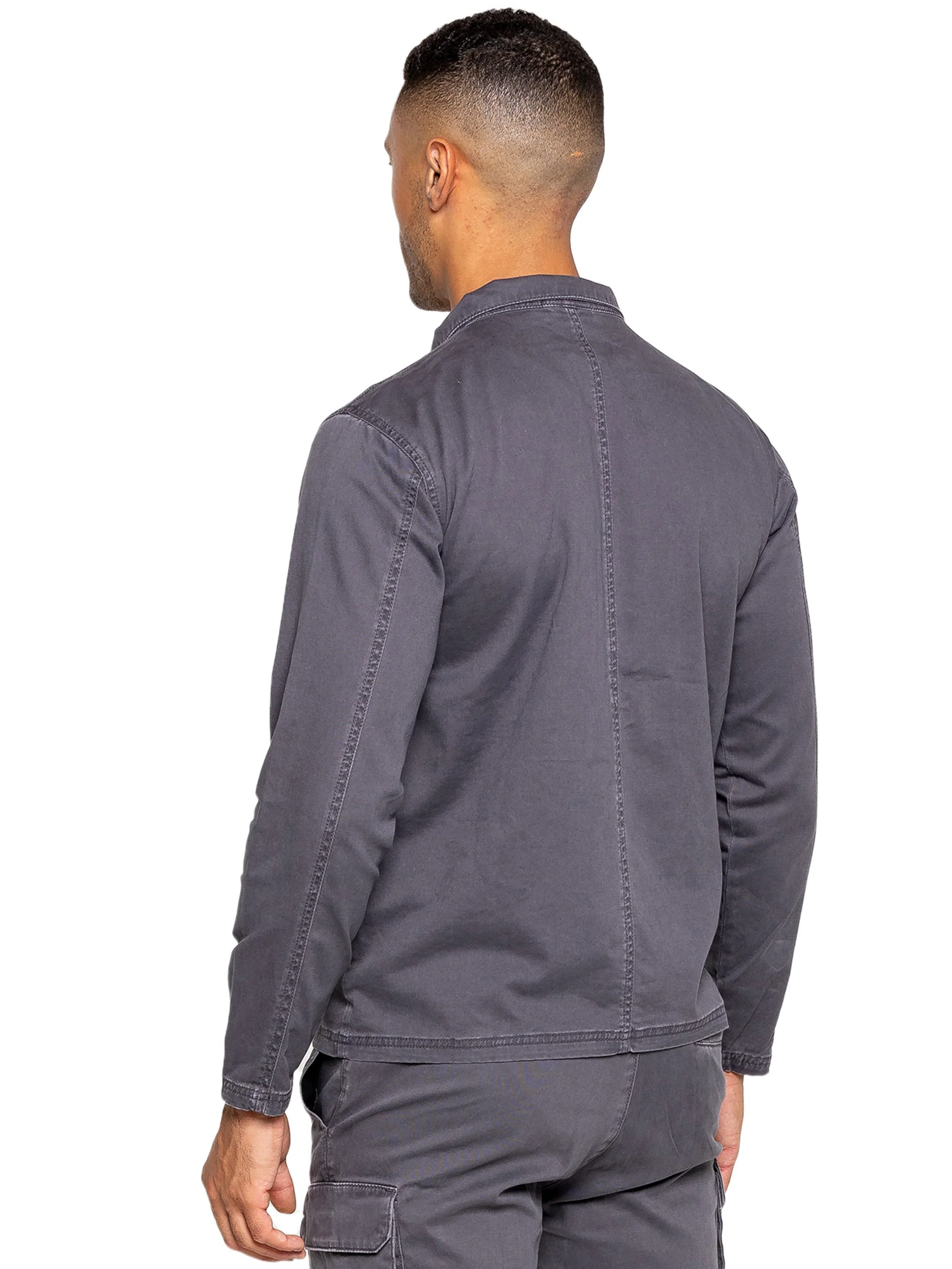 Enzo | Mens Cargo Overshirt Jacket - Image 9