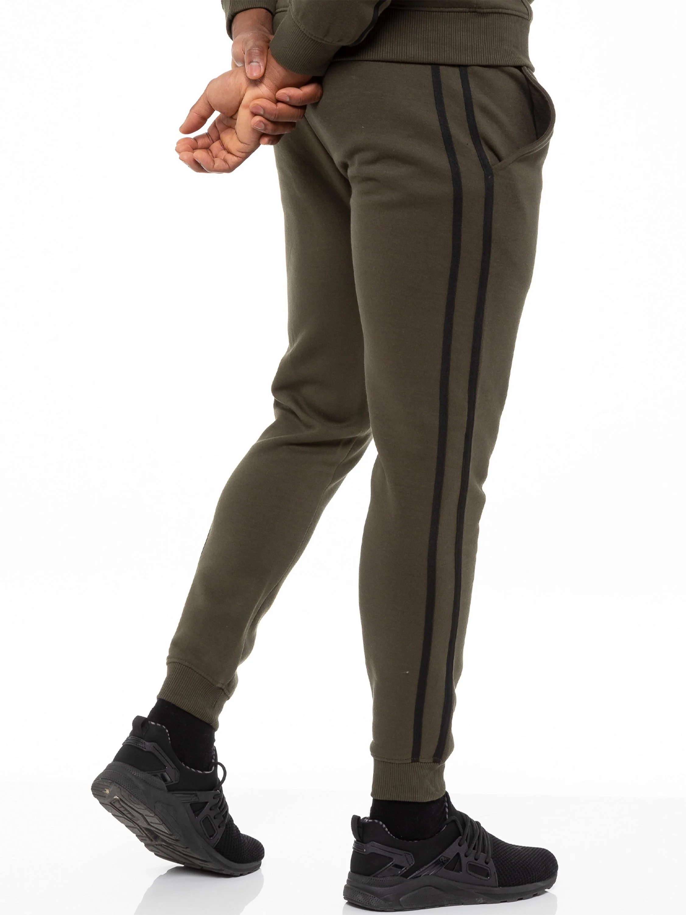 Enzo | Mens Pullover Tape Hoodie Tracksuit Set - Image 12