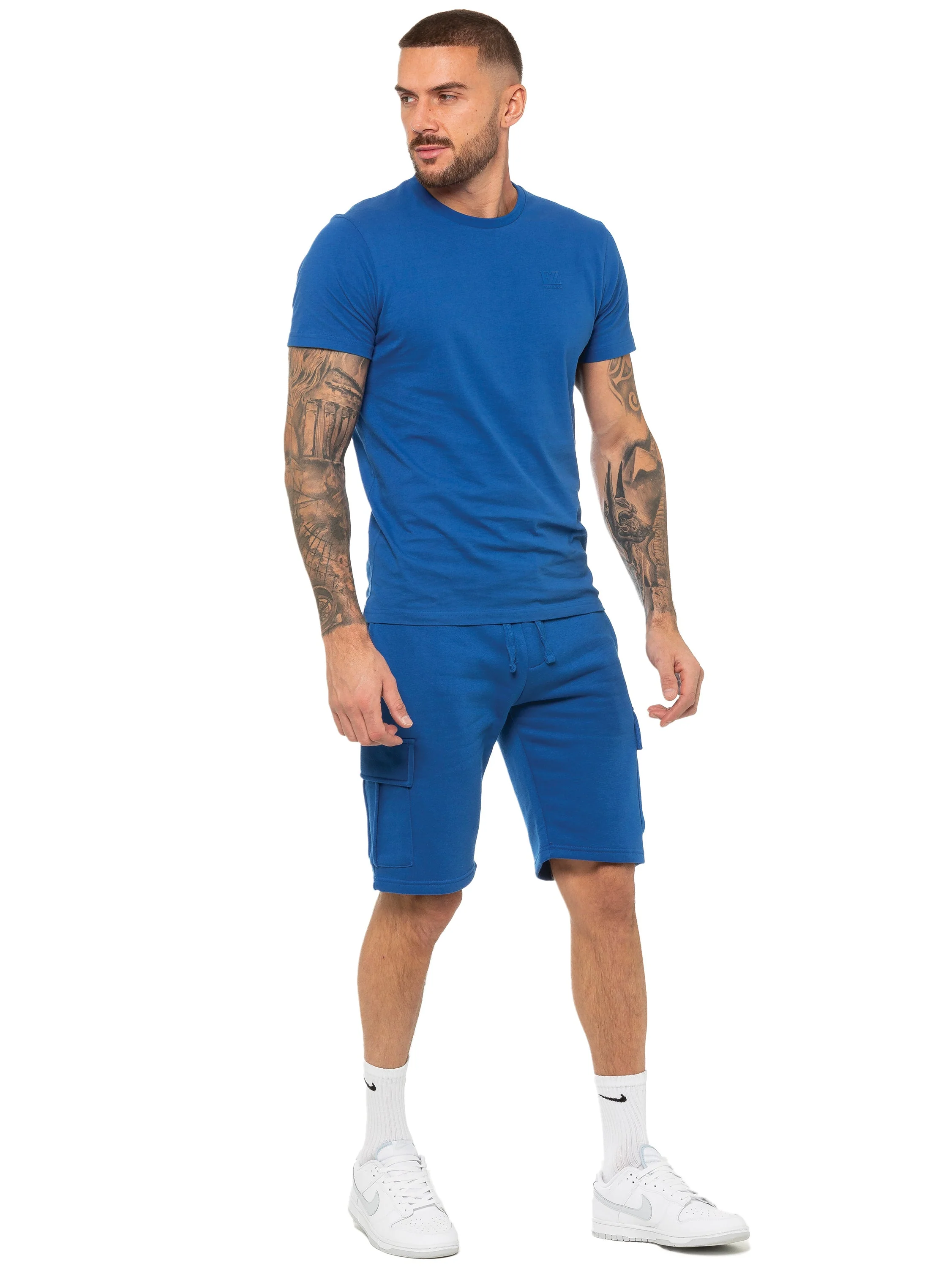 Enzo | Mens T-Shirt Tracksuit Set With Shorts - Image 3