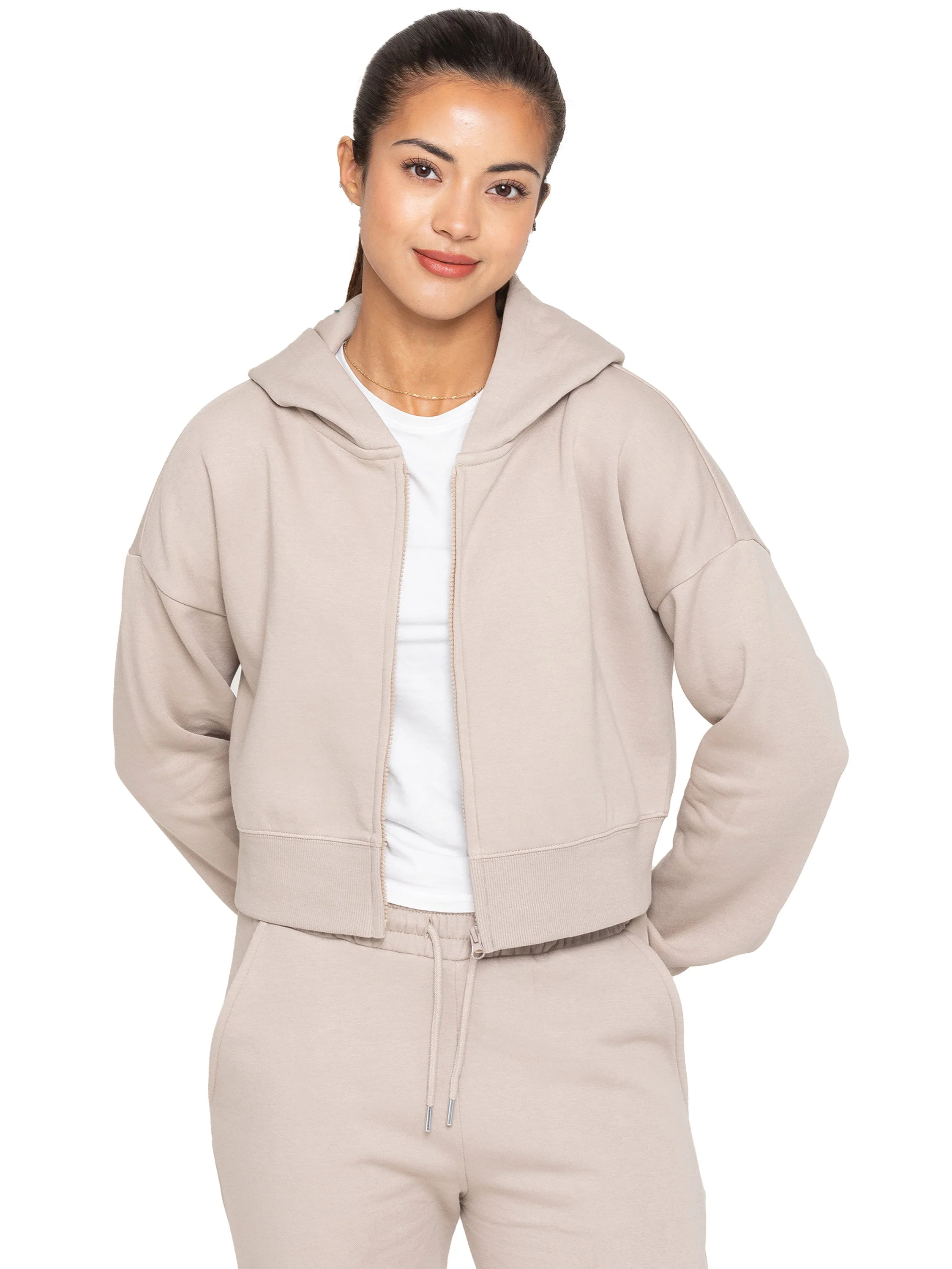 Enzo | Womens Cropped Zipped Hoodie - Image 6