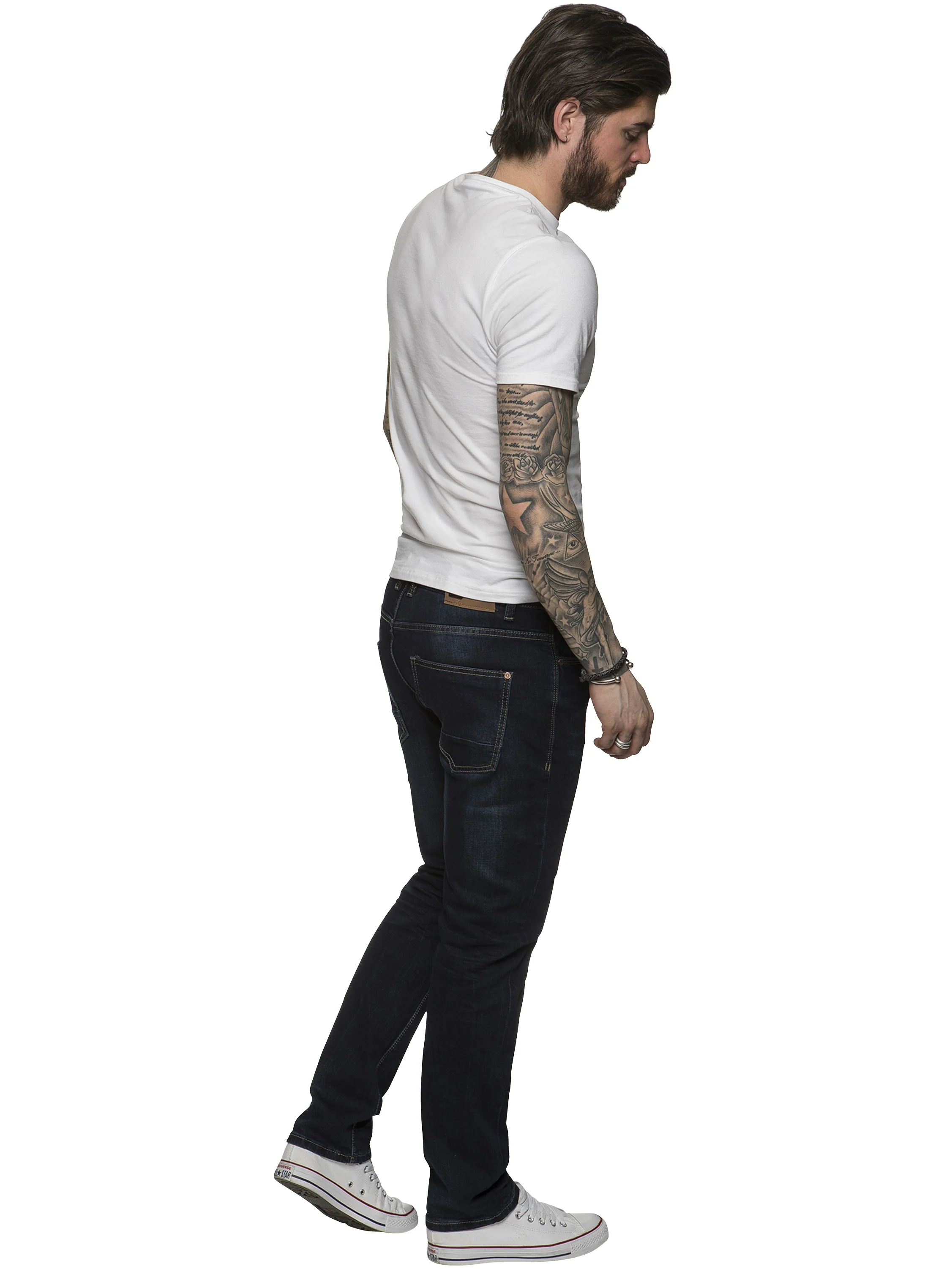 ETO | Mens Designer Tapered Fit Stretch Denim Jeans - Image 7