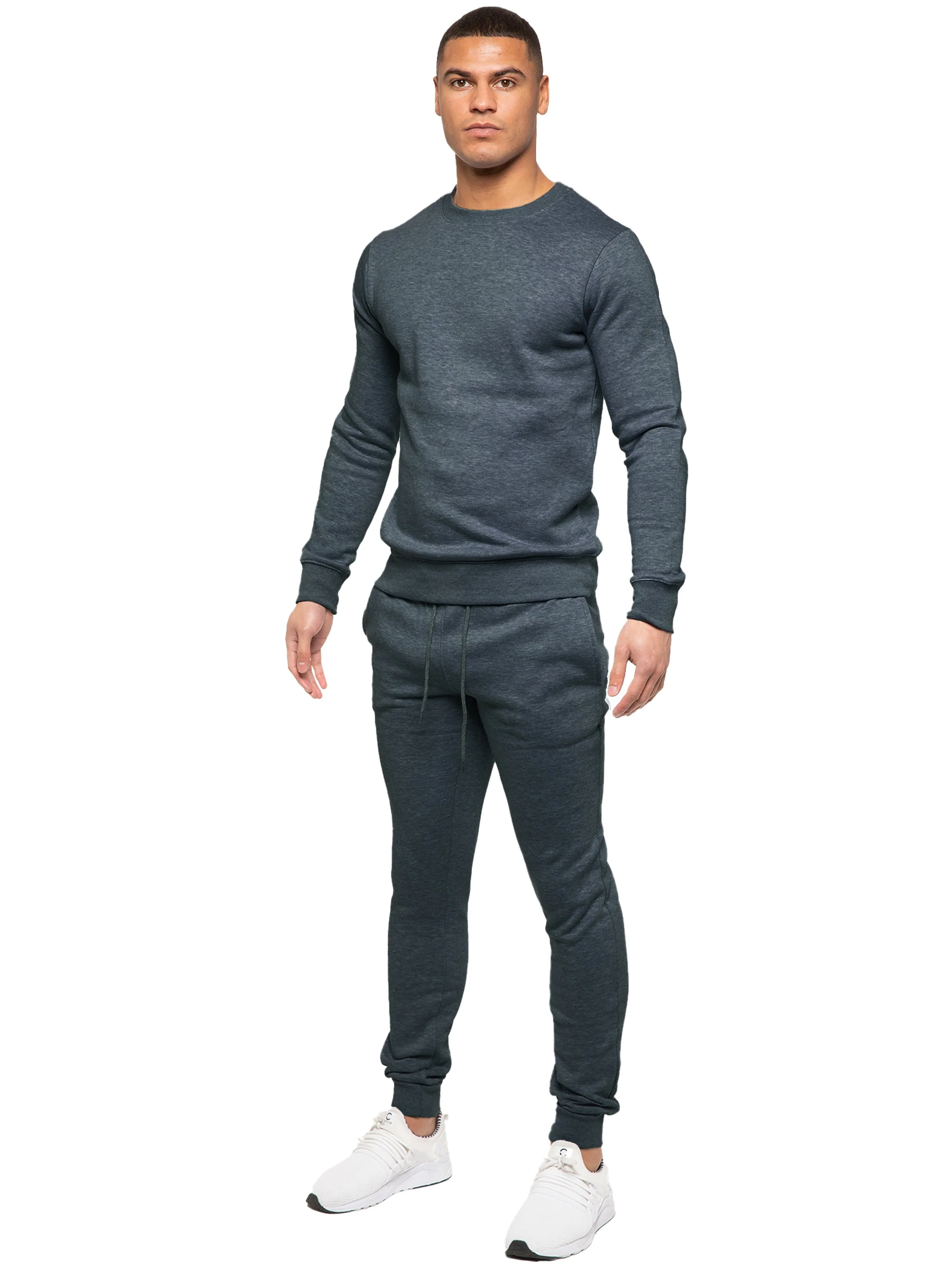 Kruze | Mens Crew Neck Sweatshirt Tracksuit Set - Image 14