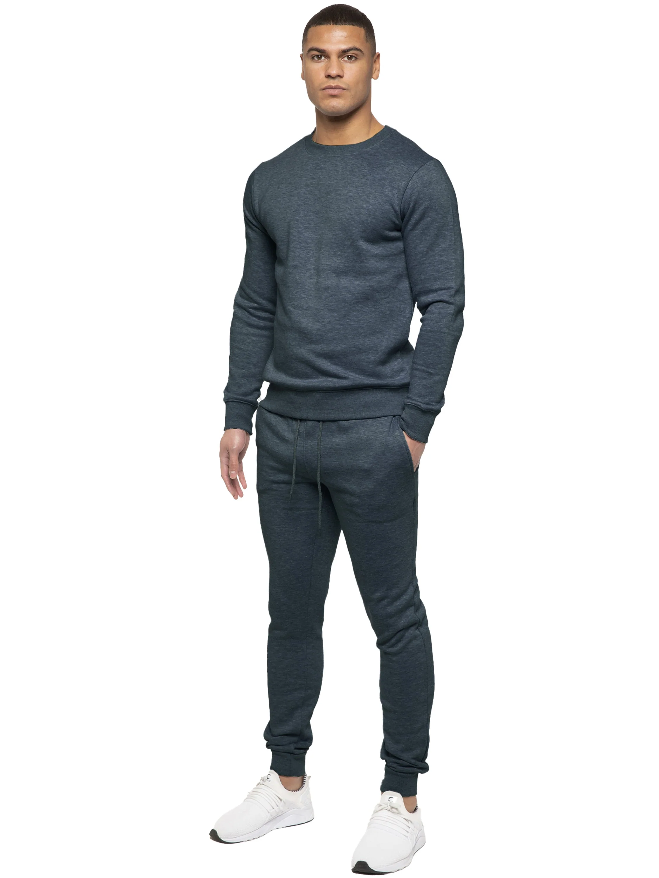 Kruze | Mens Crew Neck Sweatshirt Tracksuit Set - Image 6