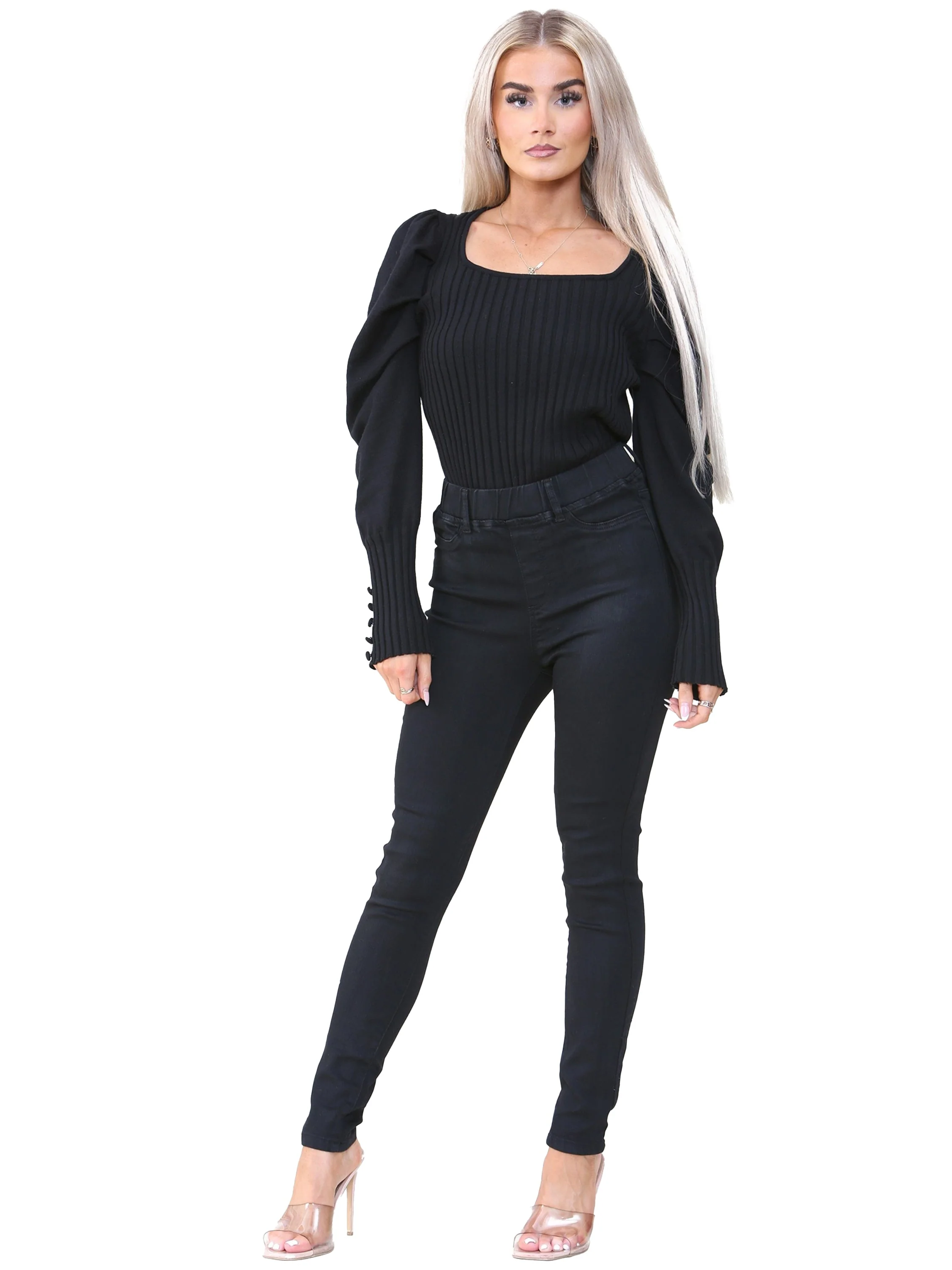 Kruze | Womens Skinny Denim Jeggings - Image 4