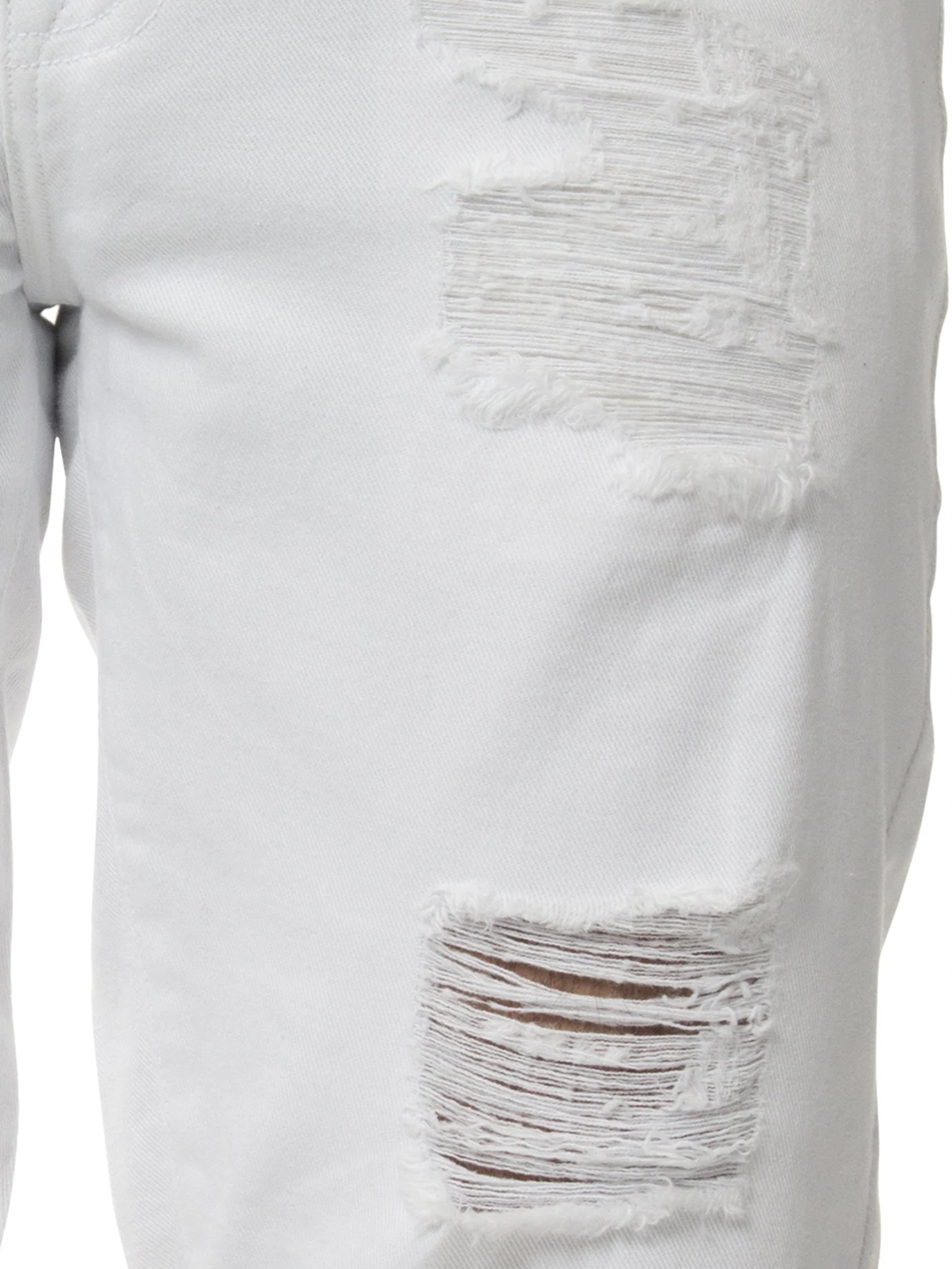 Mens Denim Skinny Fit Distressed Shorts | Enzo Designer Menswear - Image 16