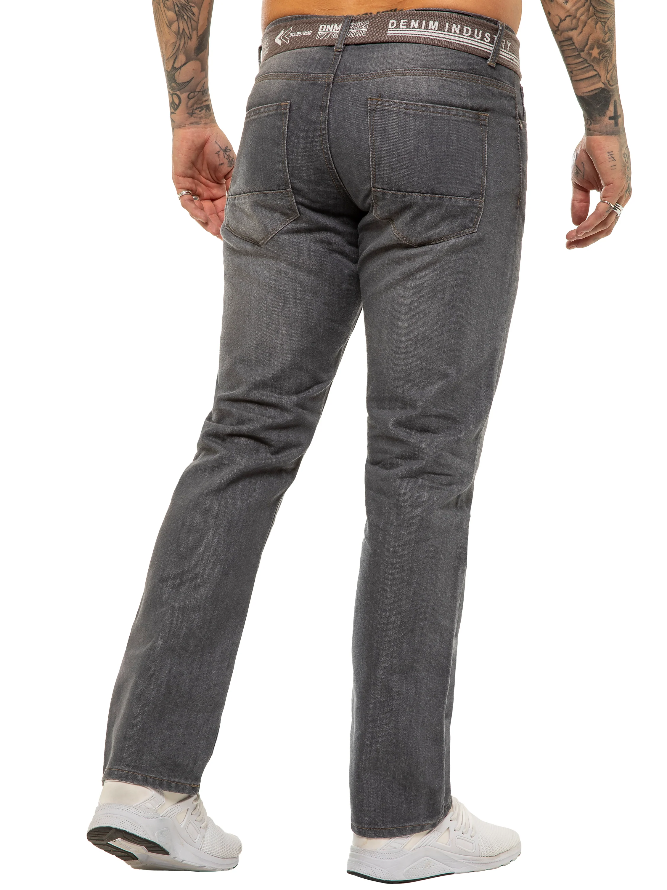 Enzo | Mens Designer Regular Straight Fit Denim Jeans Designer Menswear - Image 15