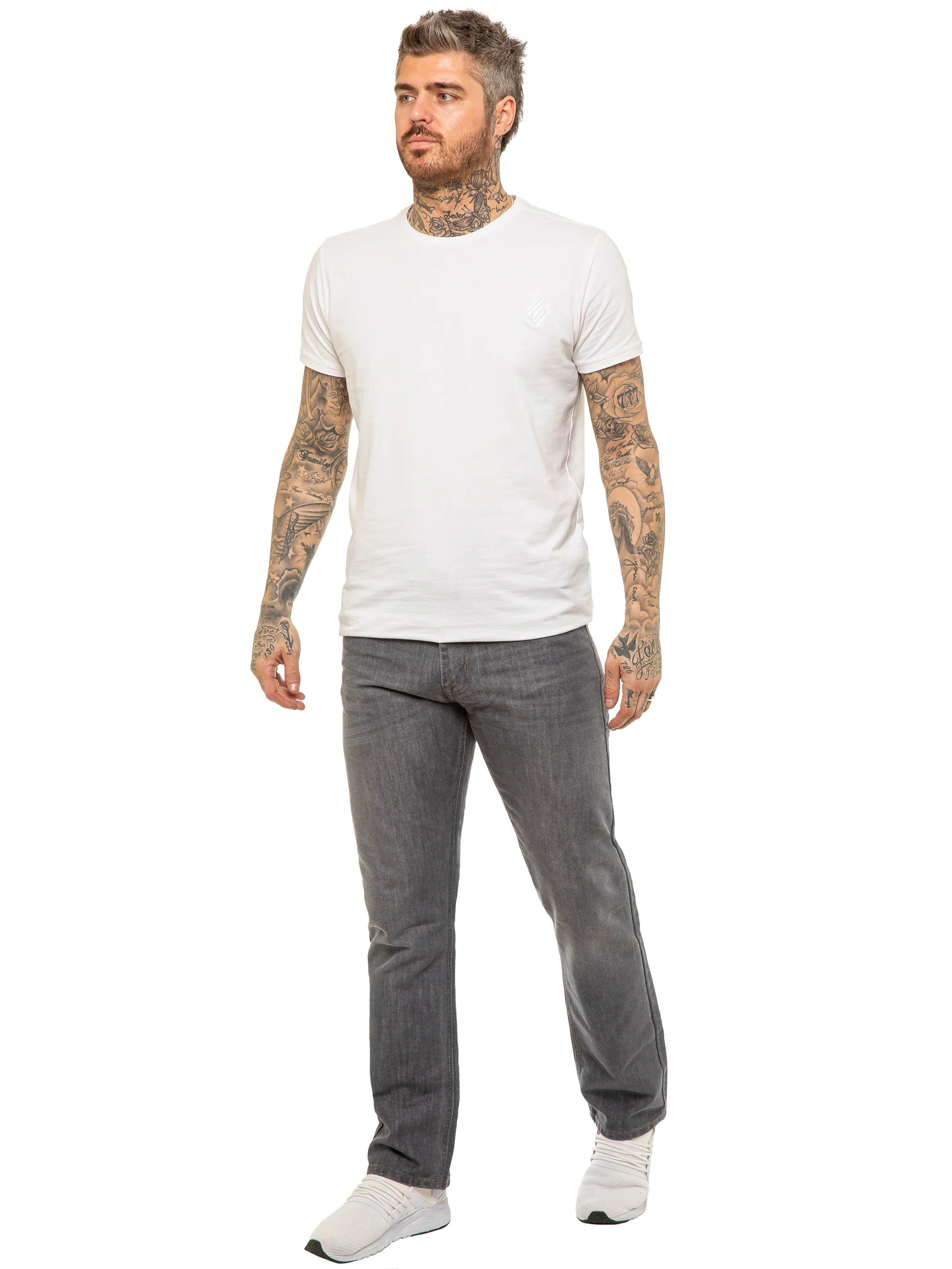 Enzo | Mens Designer Regular Straight Fit Denim Jeans Designer Menswear - Image 17