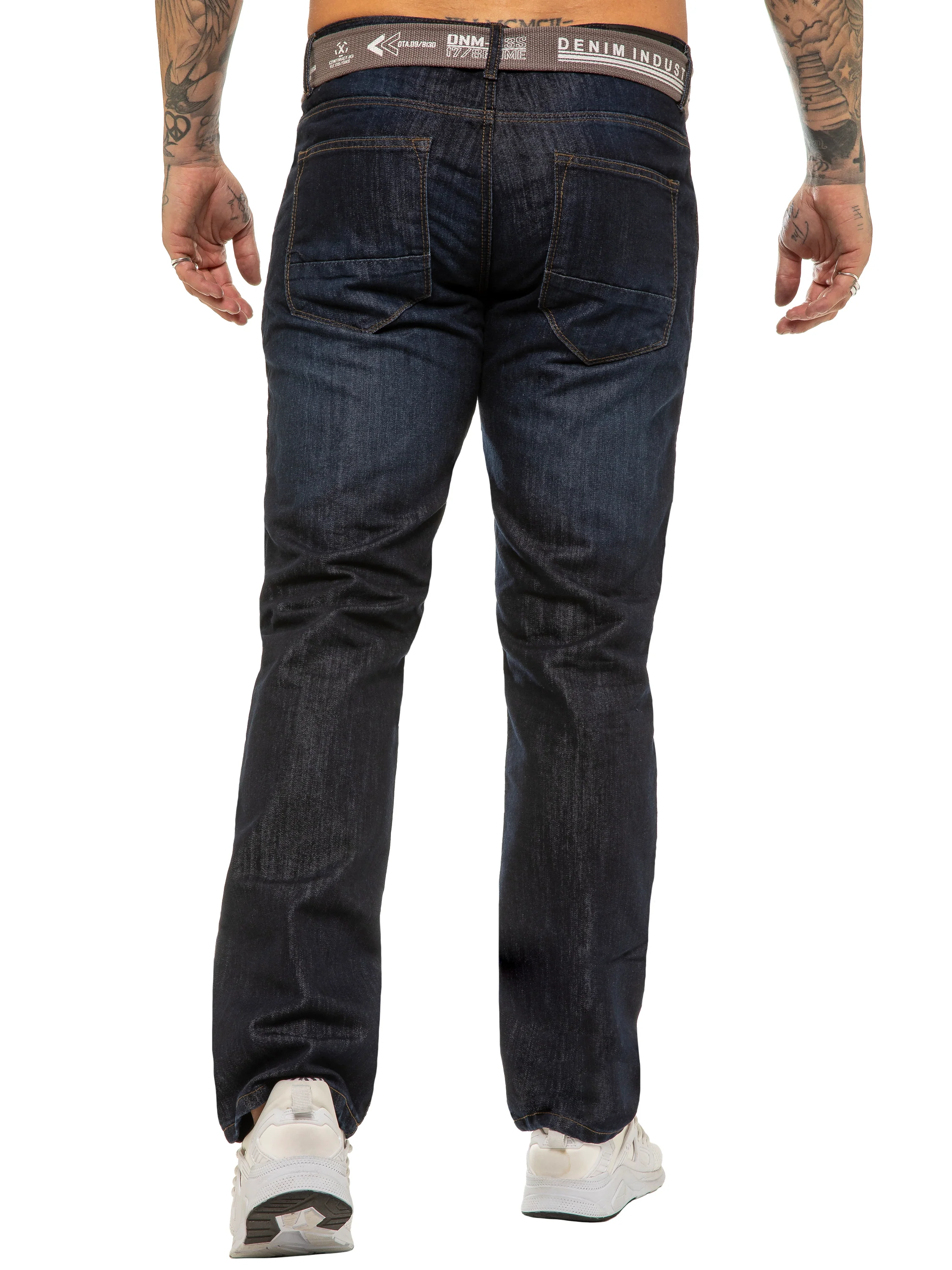 Enzo | Mens Designer Regular Straight Fit Denim Jeans Designer Menswear - Image 18