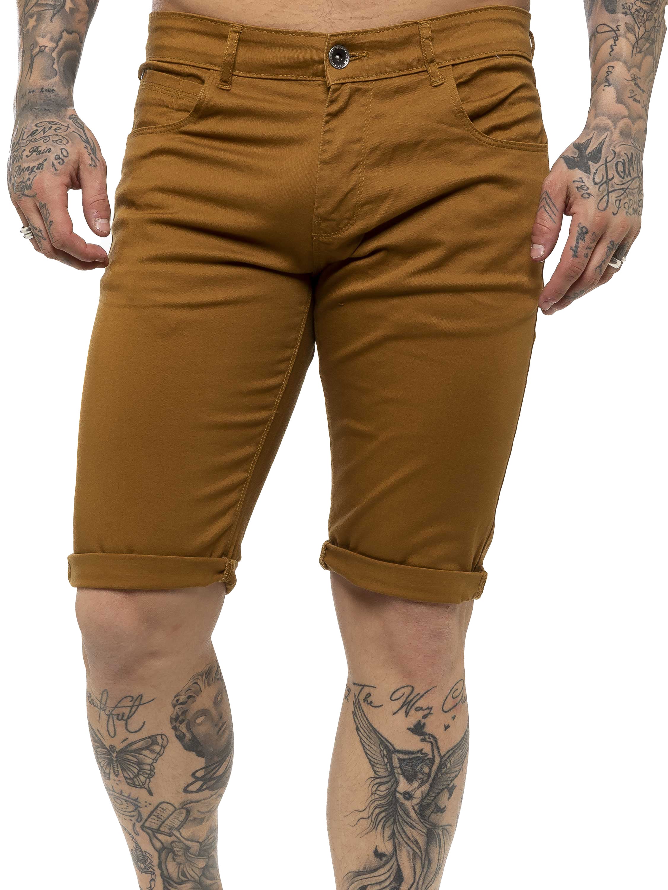 Kruze | Mens Slim Fit Chino Shorts - Image 2
