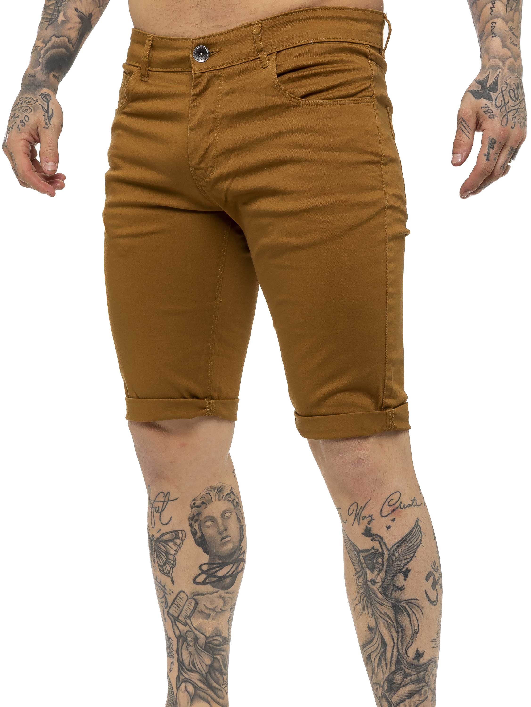 Kruze | Mens Slim Fit Chino Shorts - Image 4