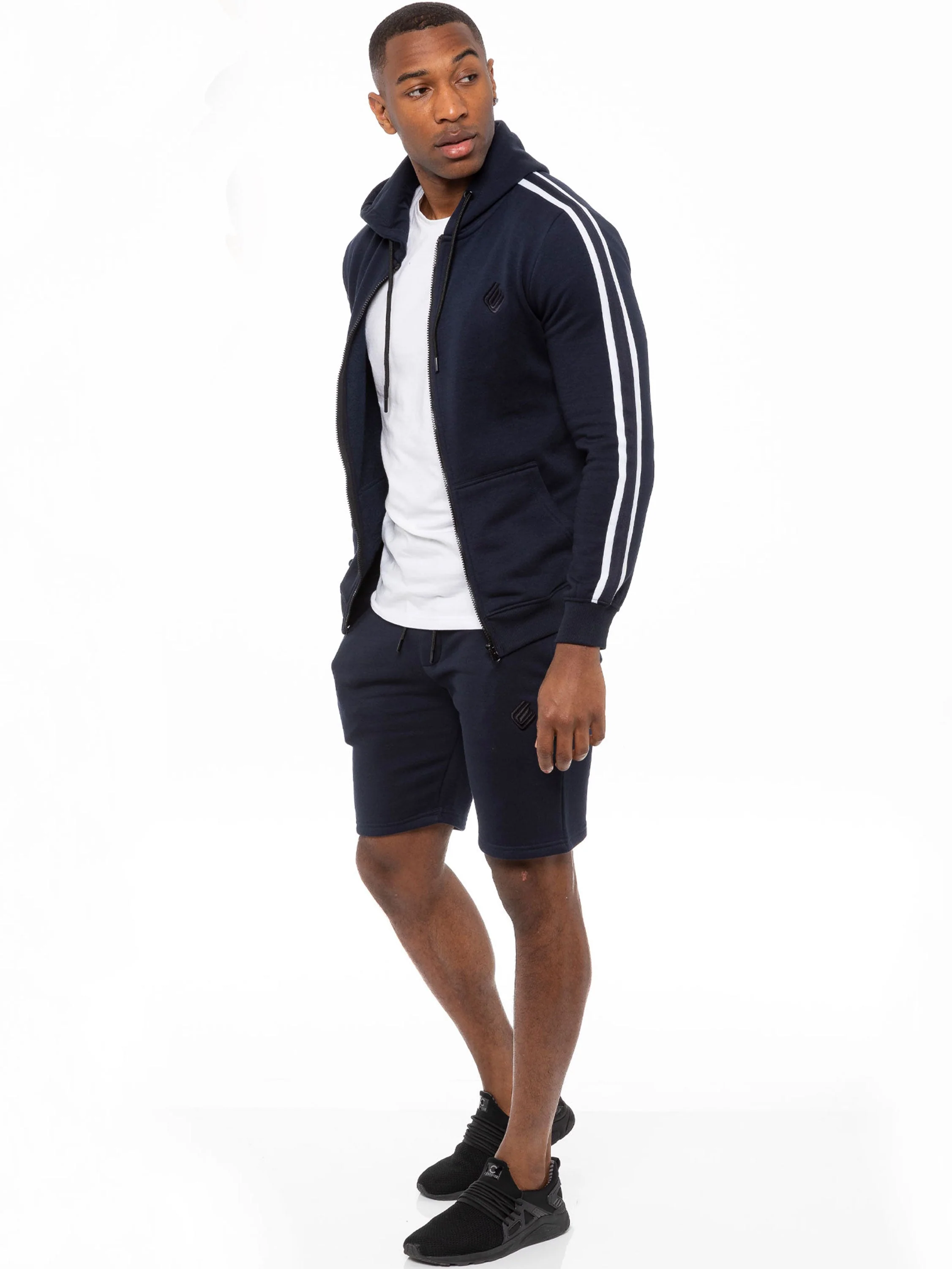 Mens Fleece Gym Running Shorts | Enzo Designer Menswear - Image 12