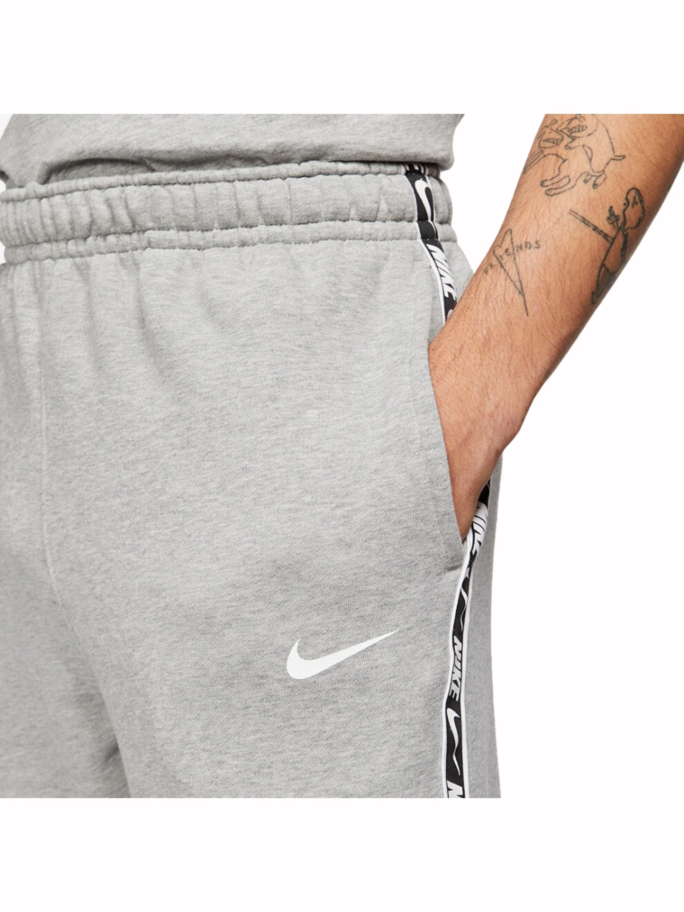 Nike | Mens Repeat Logo Joggers - Grey - Image 3