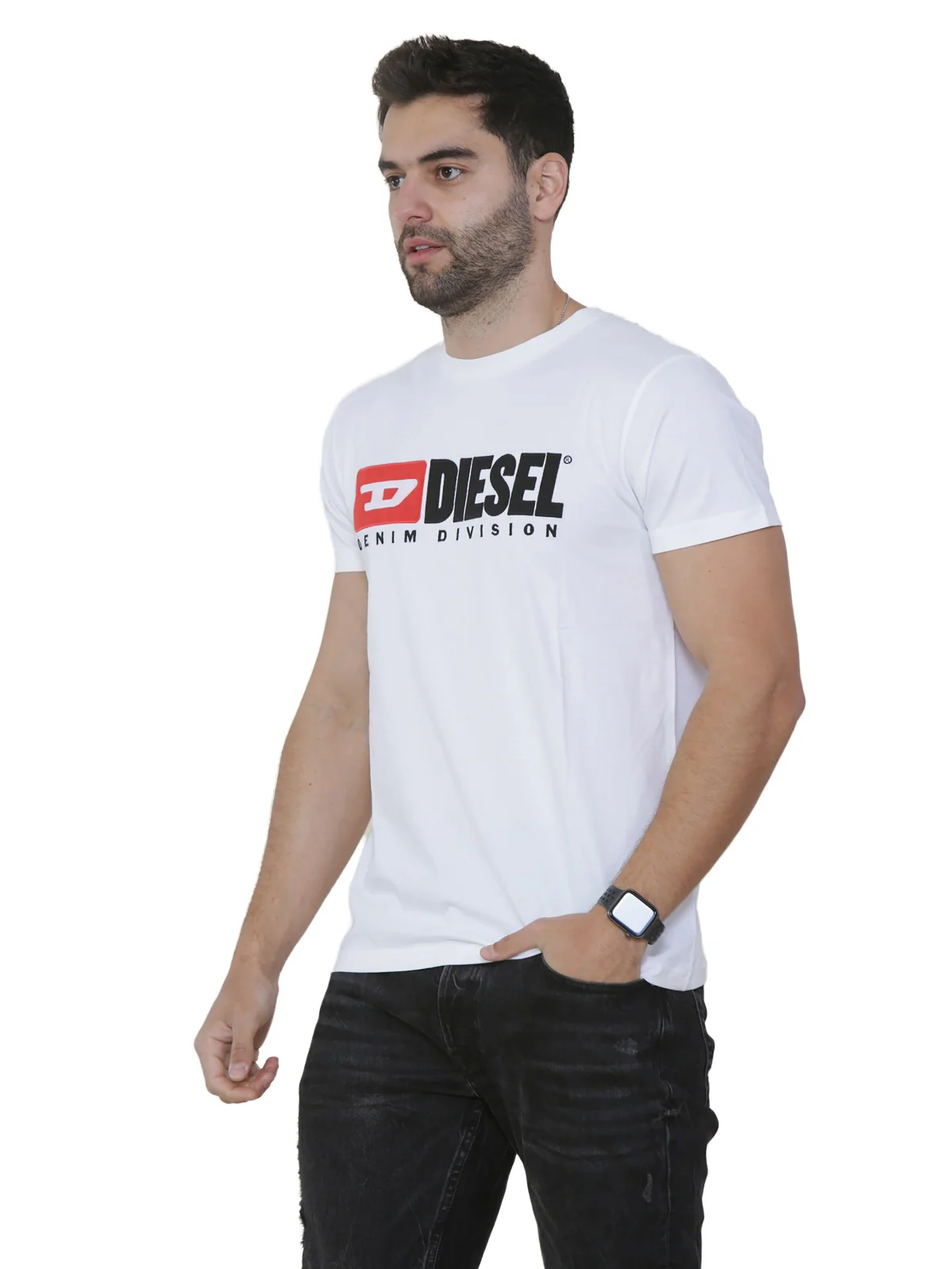 Diesel Mens Short Sleeve T Shirt | T-Diego Division - Image 35