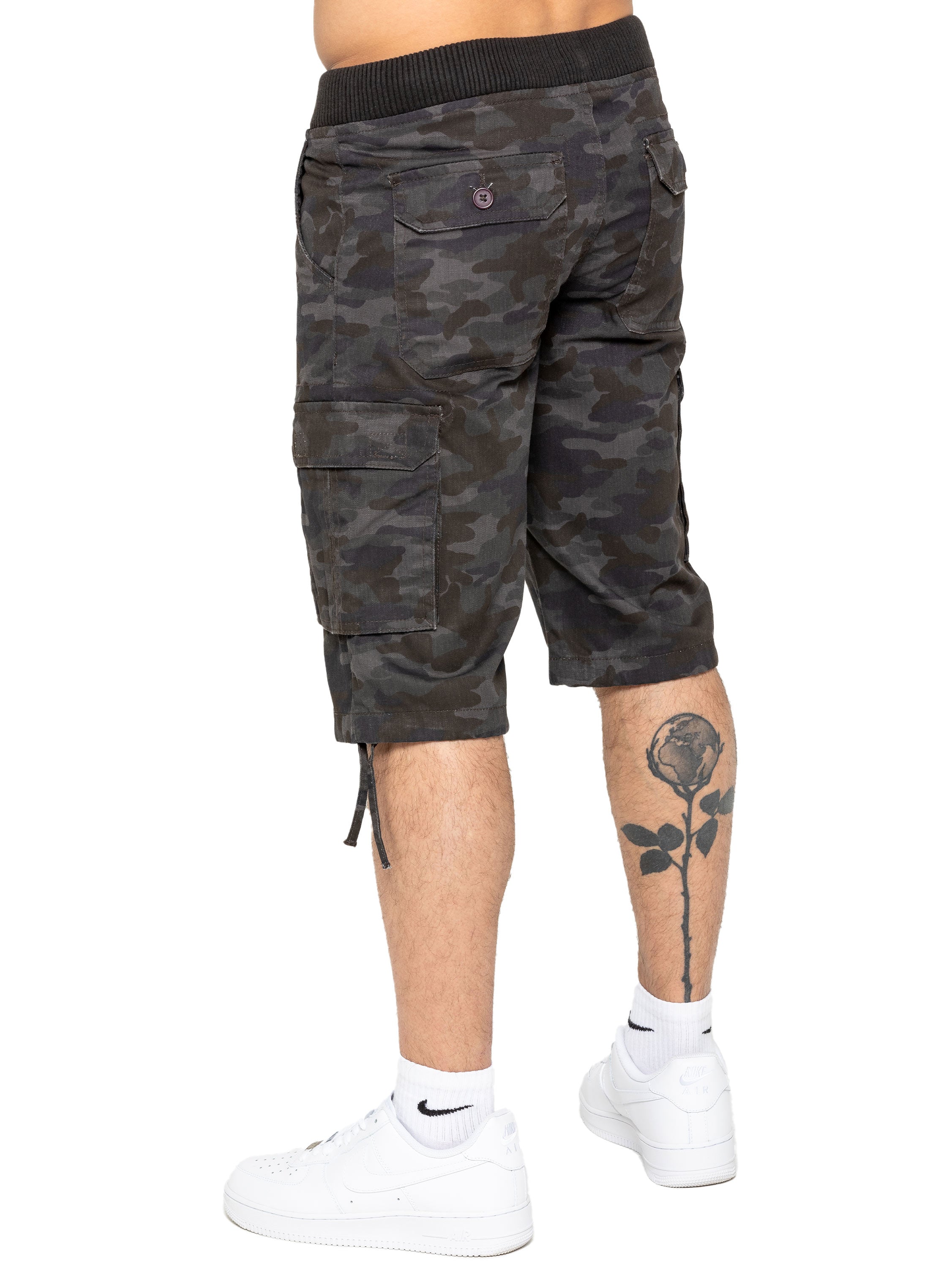 Enzo | Mens Cargo Combat Camo Shorts - Image 13