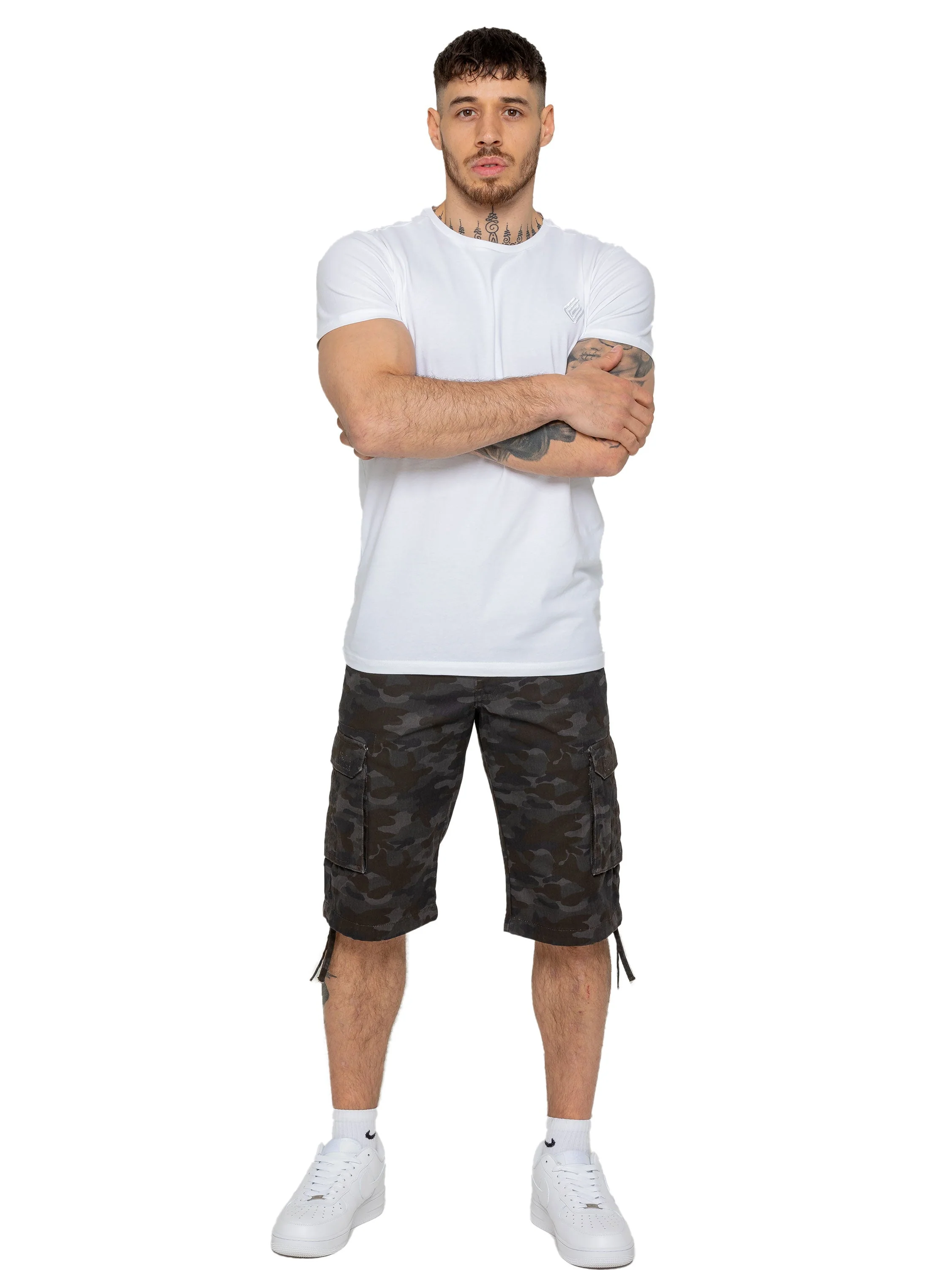Enzo | Mens Cargo Combat Camo Shorts - Image 16