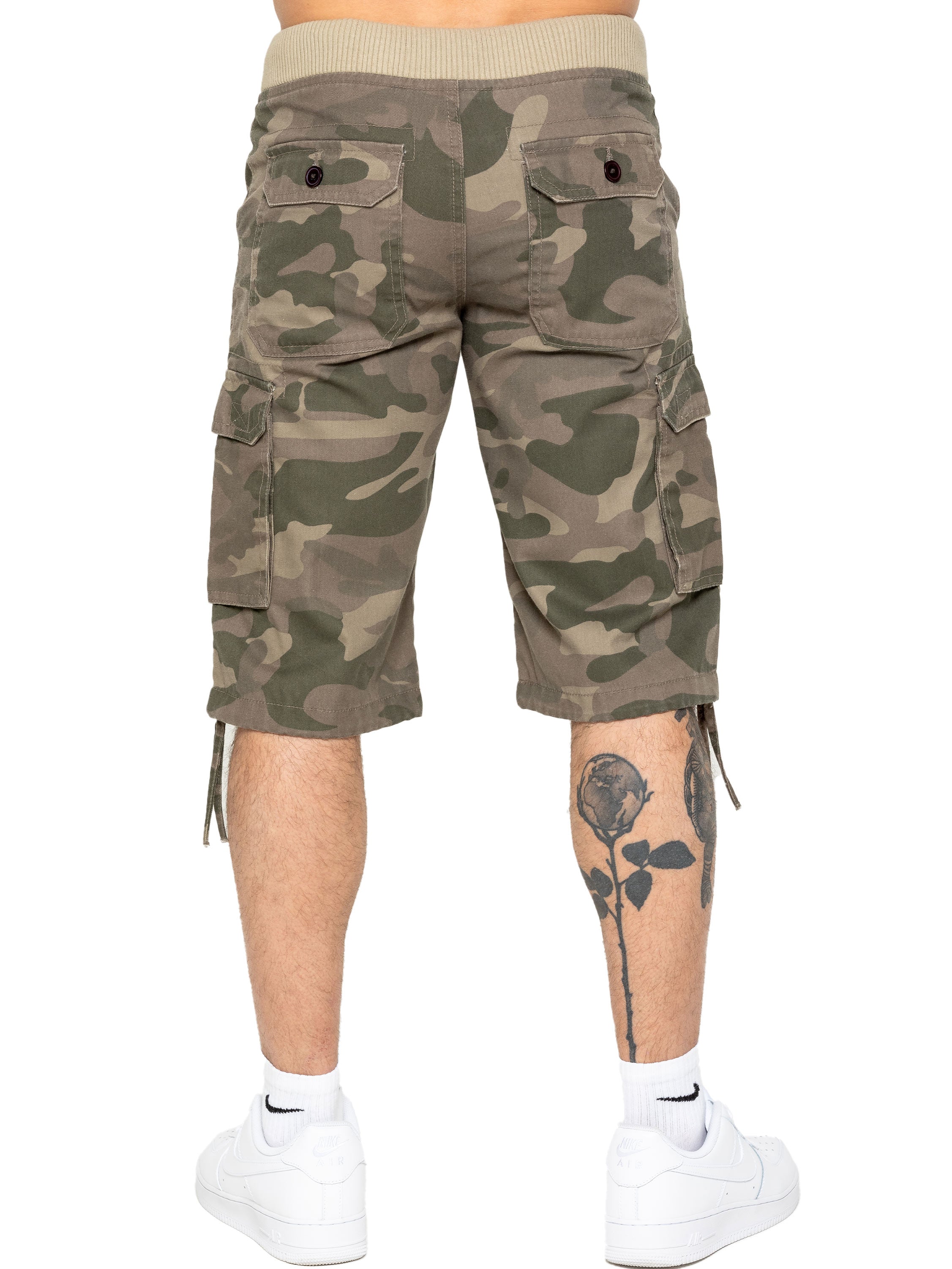 Enzo | Mens Cargo Combat Camo Shorts - Image 4