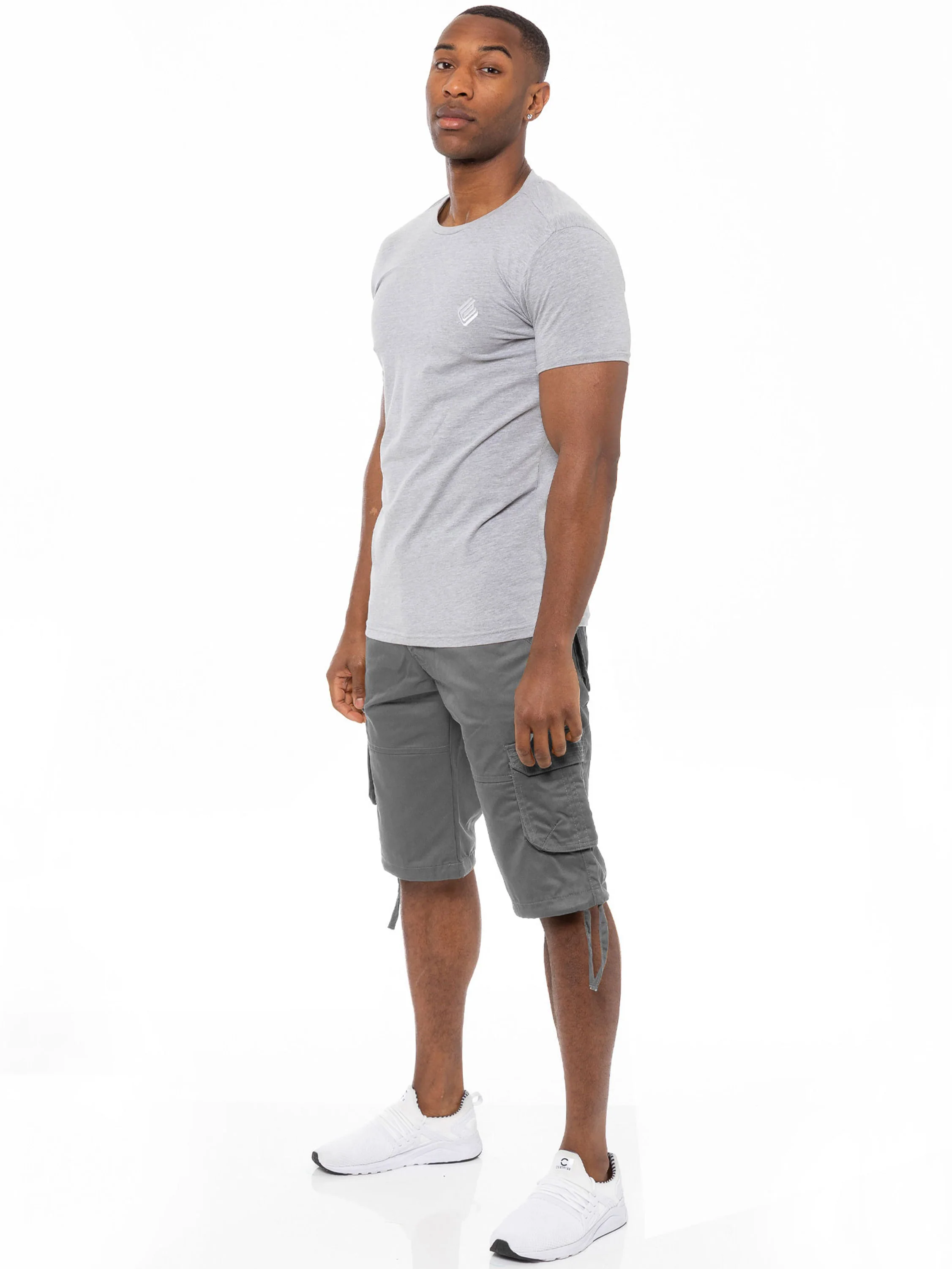 Enzo Mens Cargo Combat Shorts  | Enzo Designer Menswear - Image 8