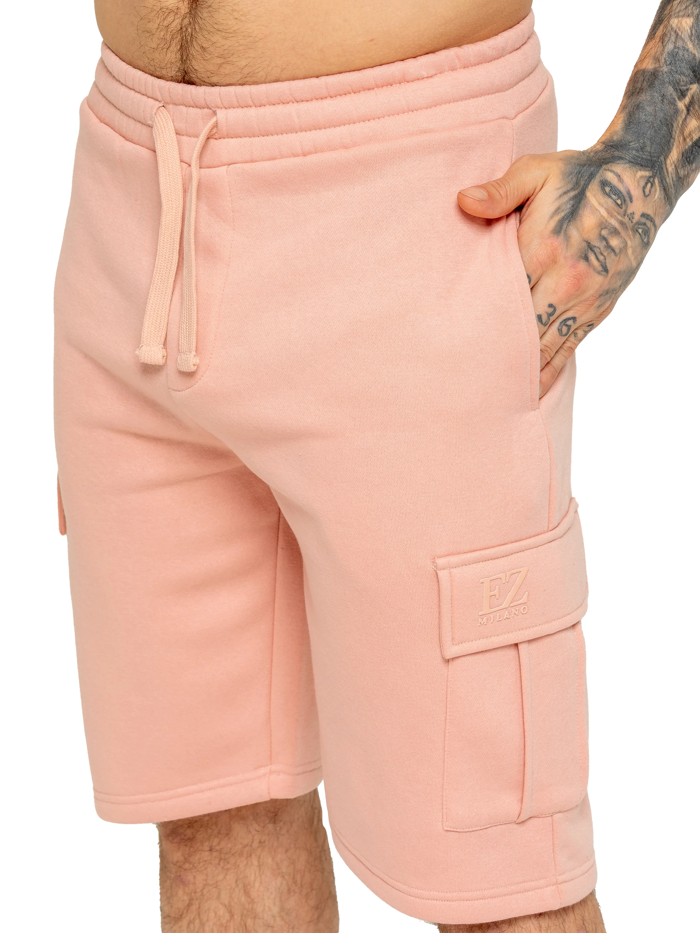 Enzo | Mens Cargo Fleece Shorts - Image 10