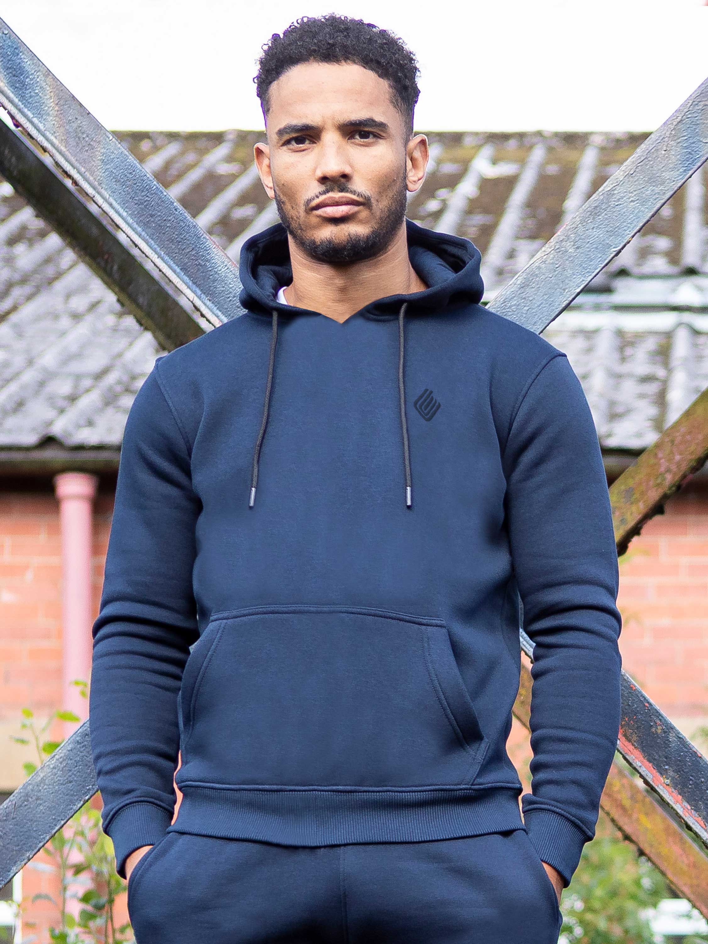 Enzo  Mens Pullover Hooded Jumper - Image 4