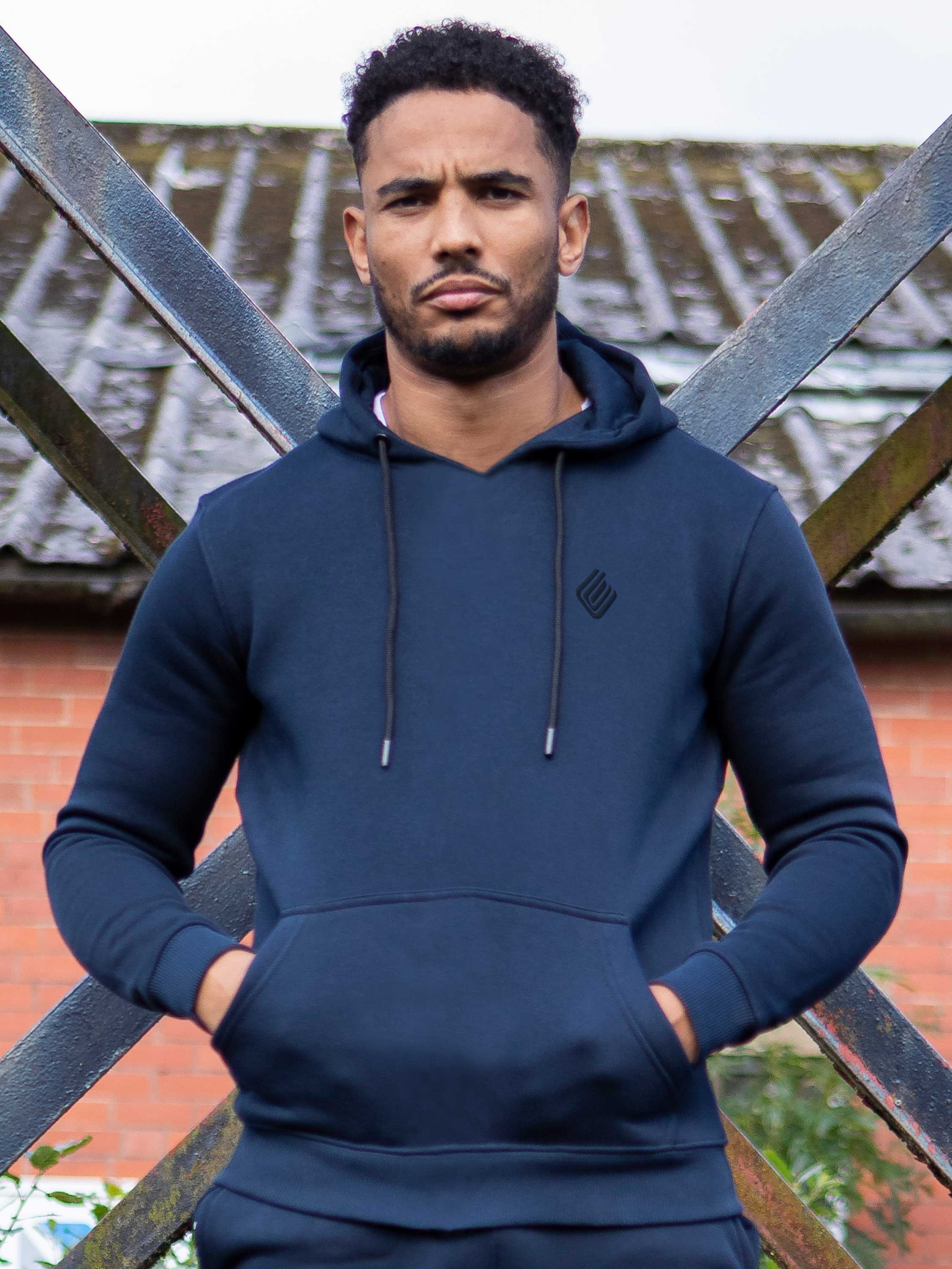 Enzo  Mens Pullover Hooded Jumper - Image 6