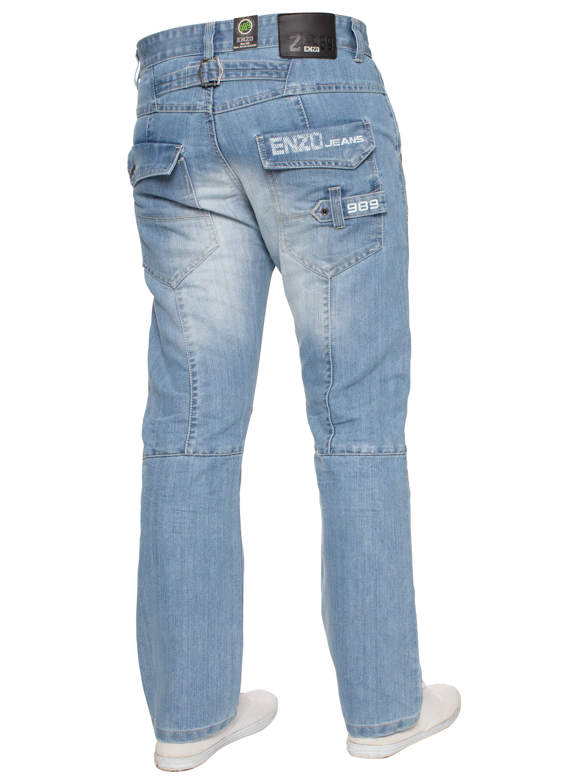 Enzo | Mens Straight Leg Denim Jeans - Image 8