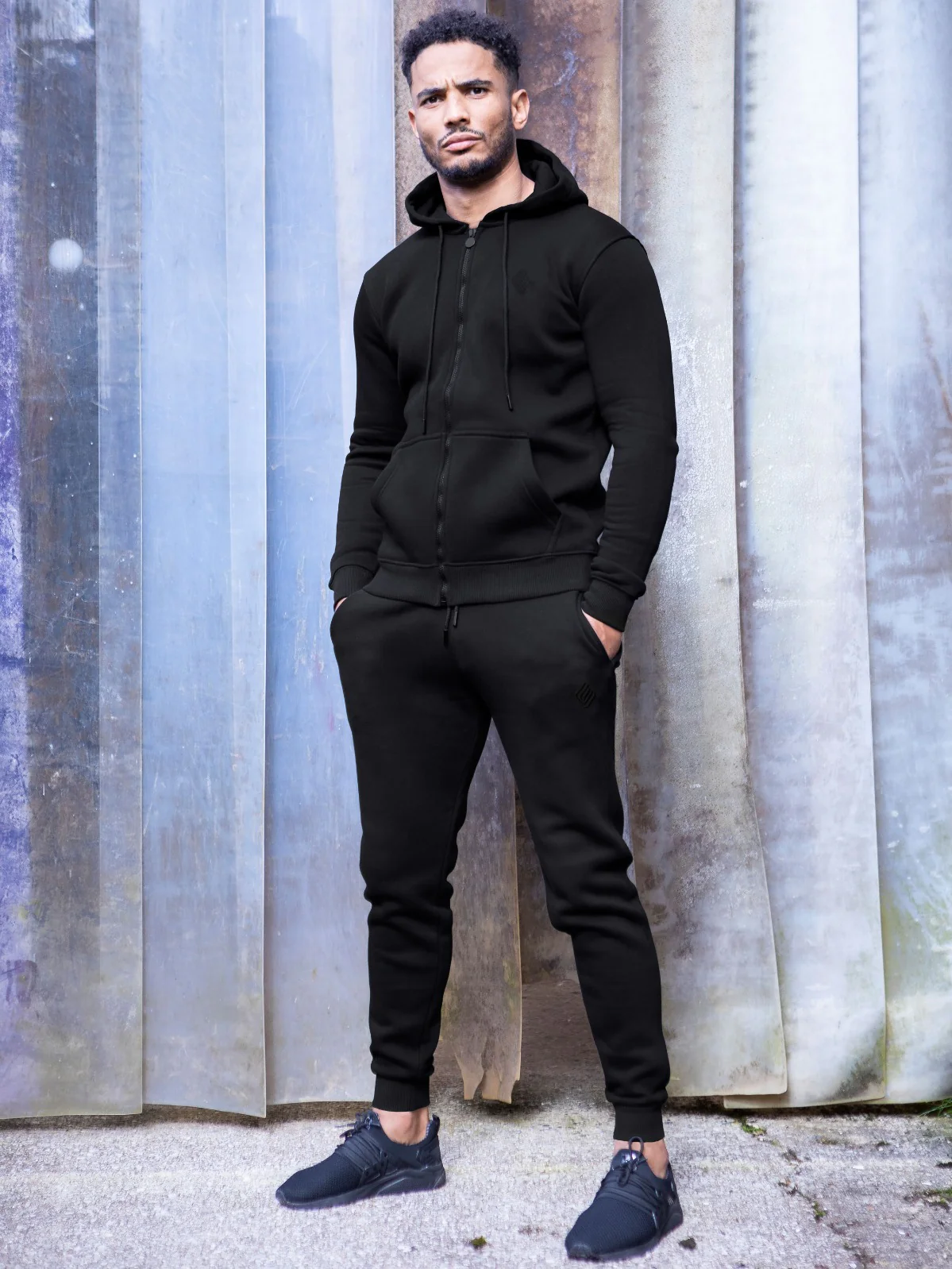 Enzo Mens Slim Fit Fleece Jogging Bottoms - Image 3