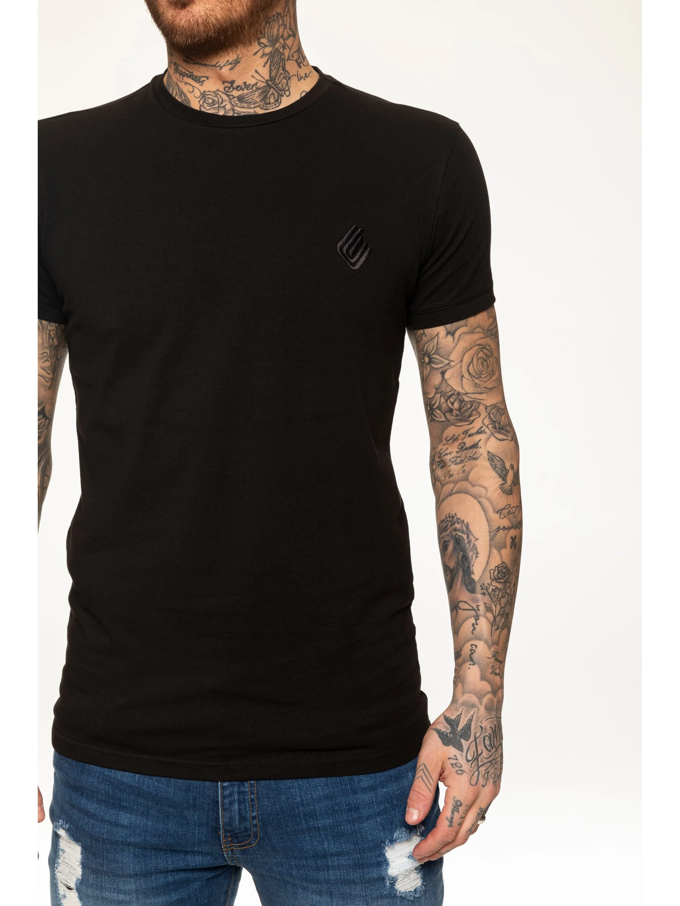 Enzo Mens Slim Fit Stretch Muscle T-Shirt - Image 11