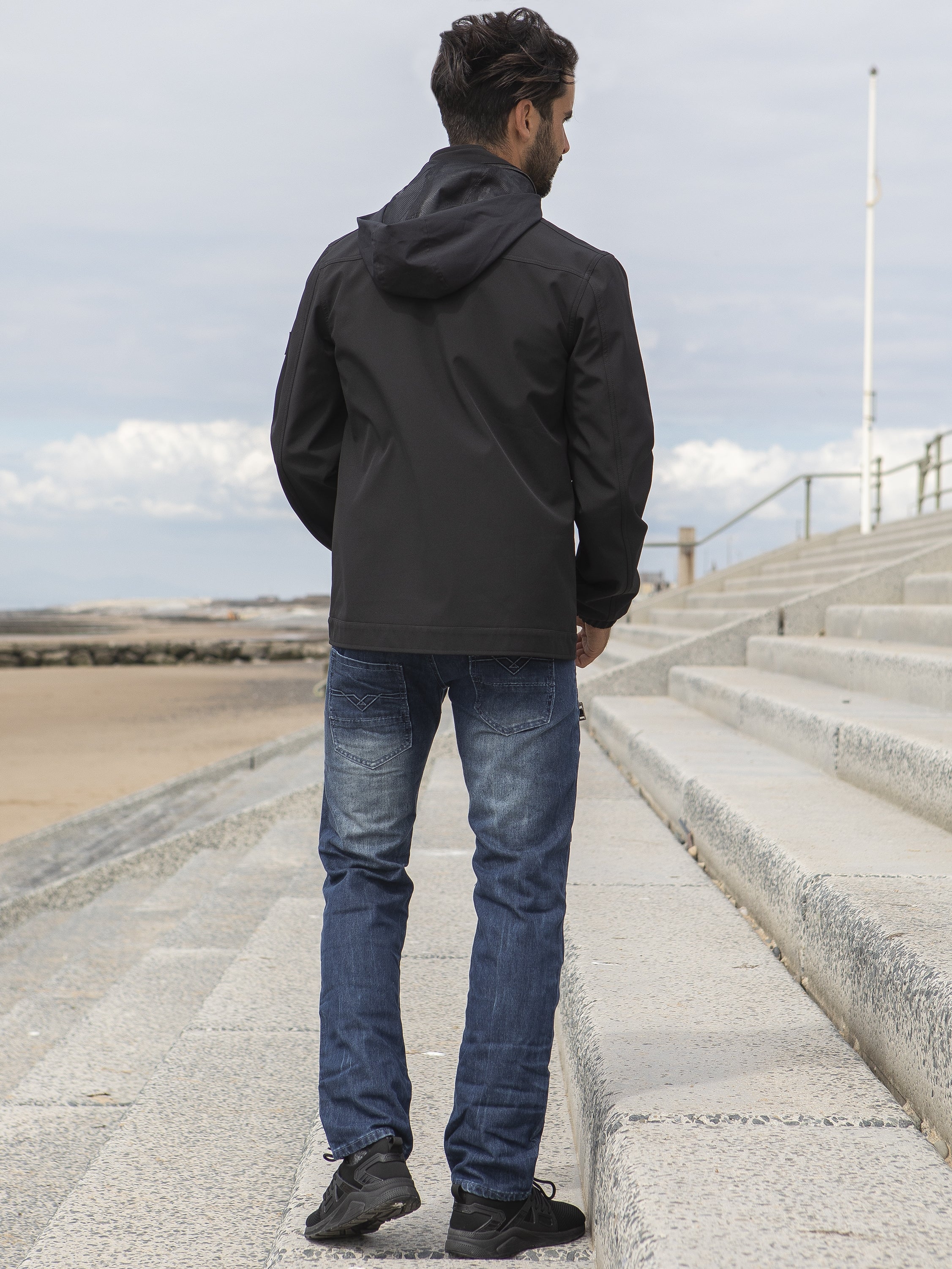ETO | Designer Men's Black Zip Jacket Style React - Image 6