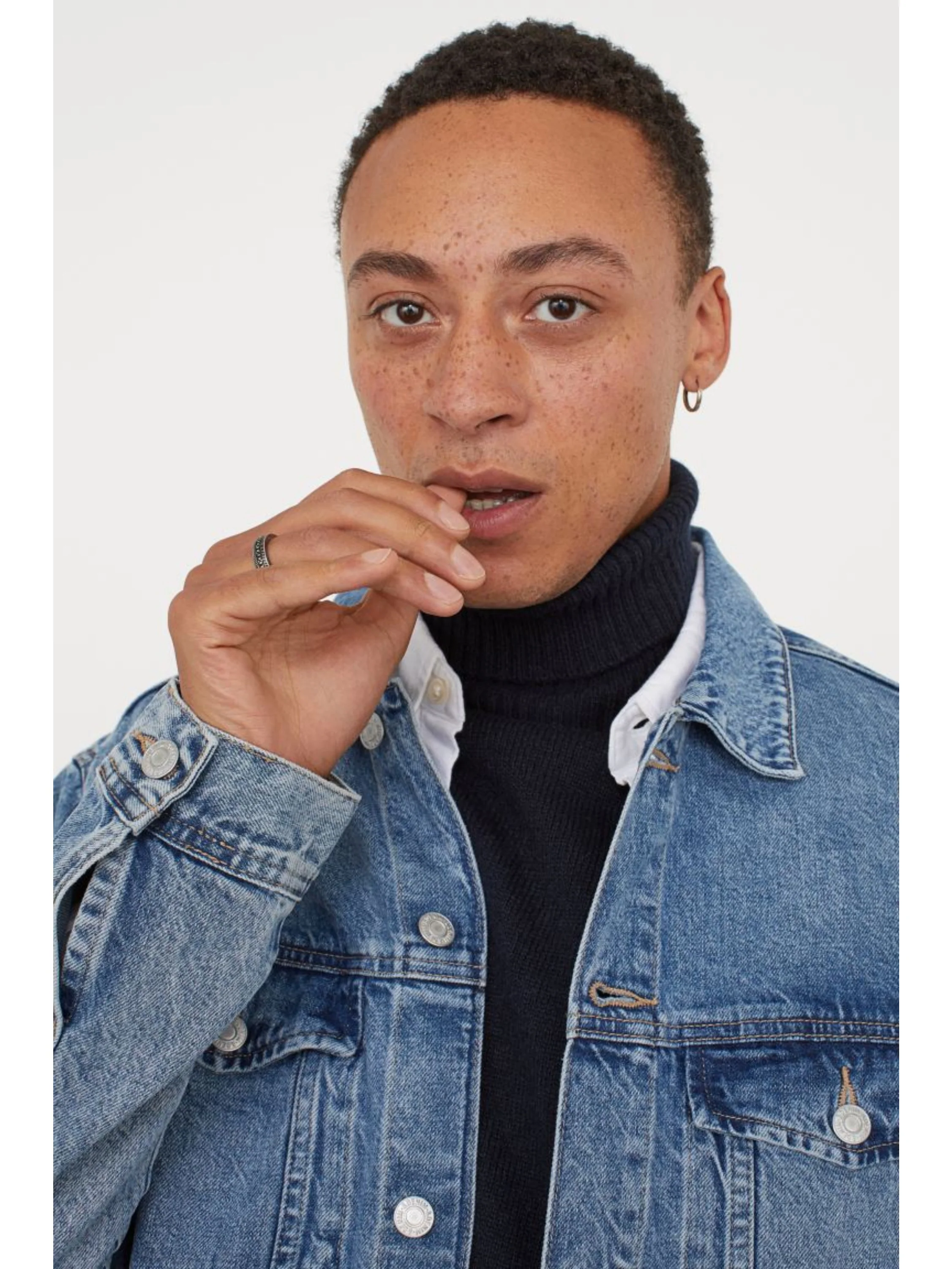 Mens Casual Cotton Button Up Denim Jacket - Image 8