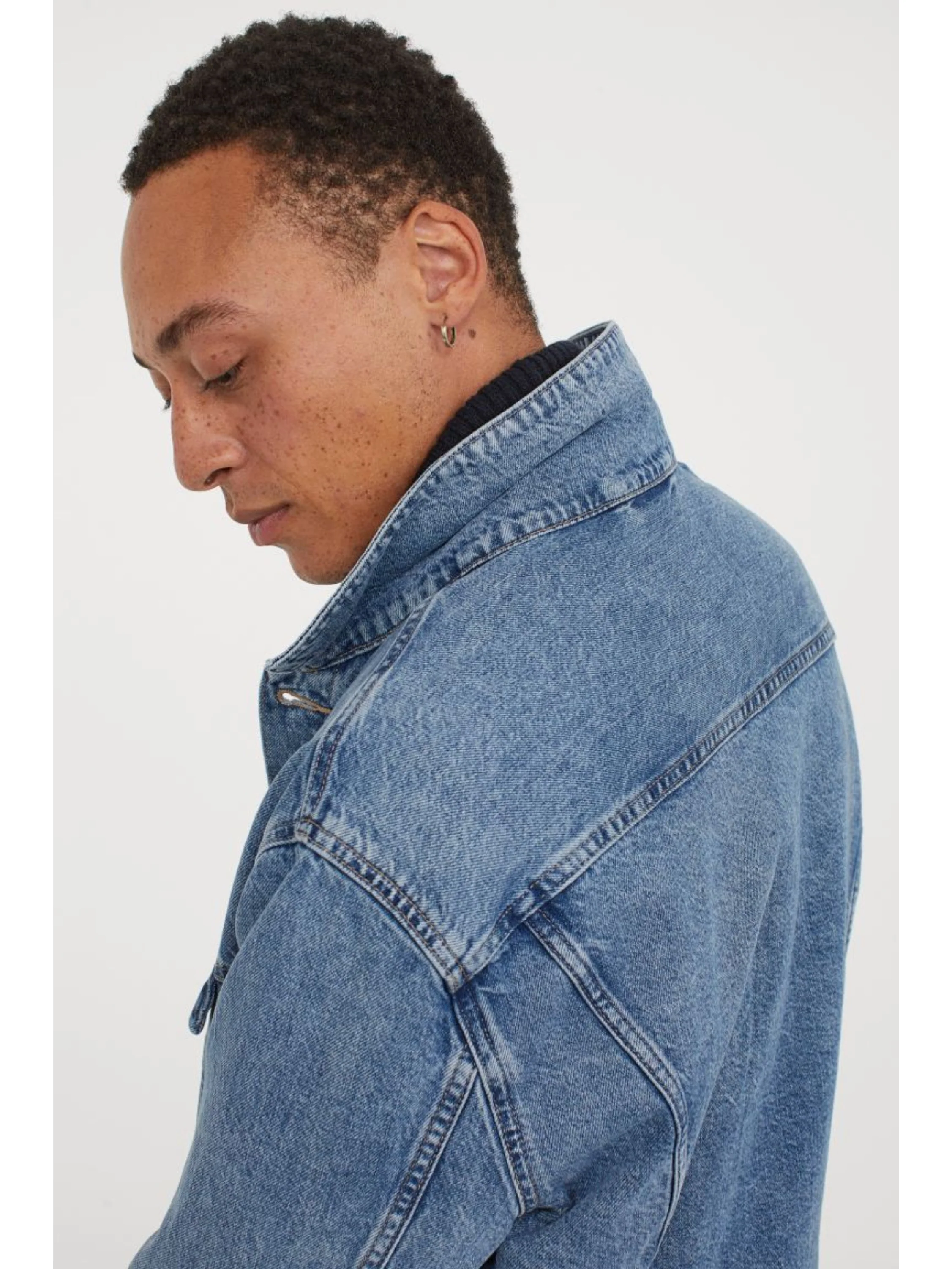 Mens Casual Cotton Button Up Denim Jacket - Image 9