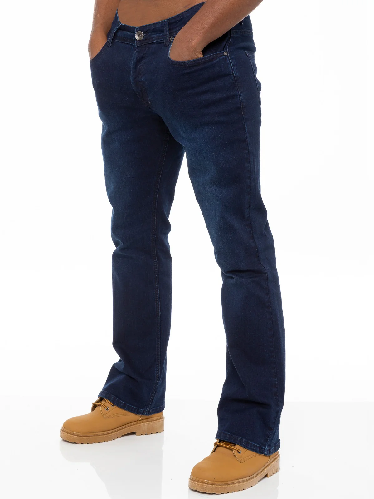Designer Mens Bootcut Denim Jeans  | Enzo Designer Menswear - Image 7