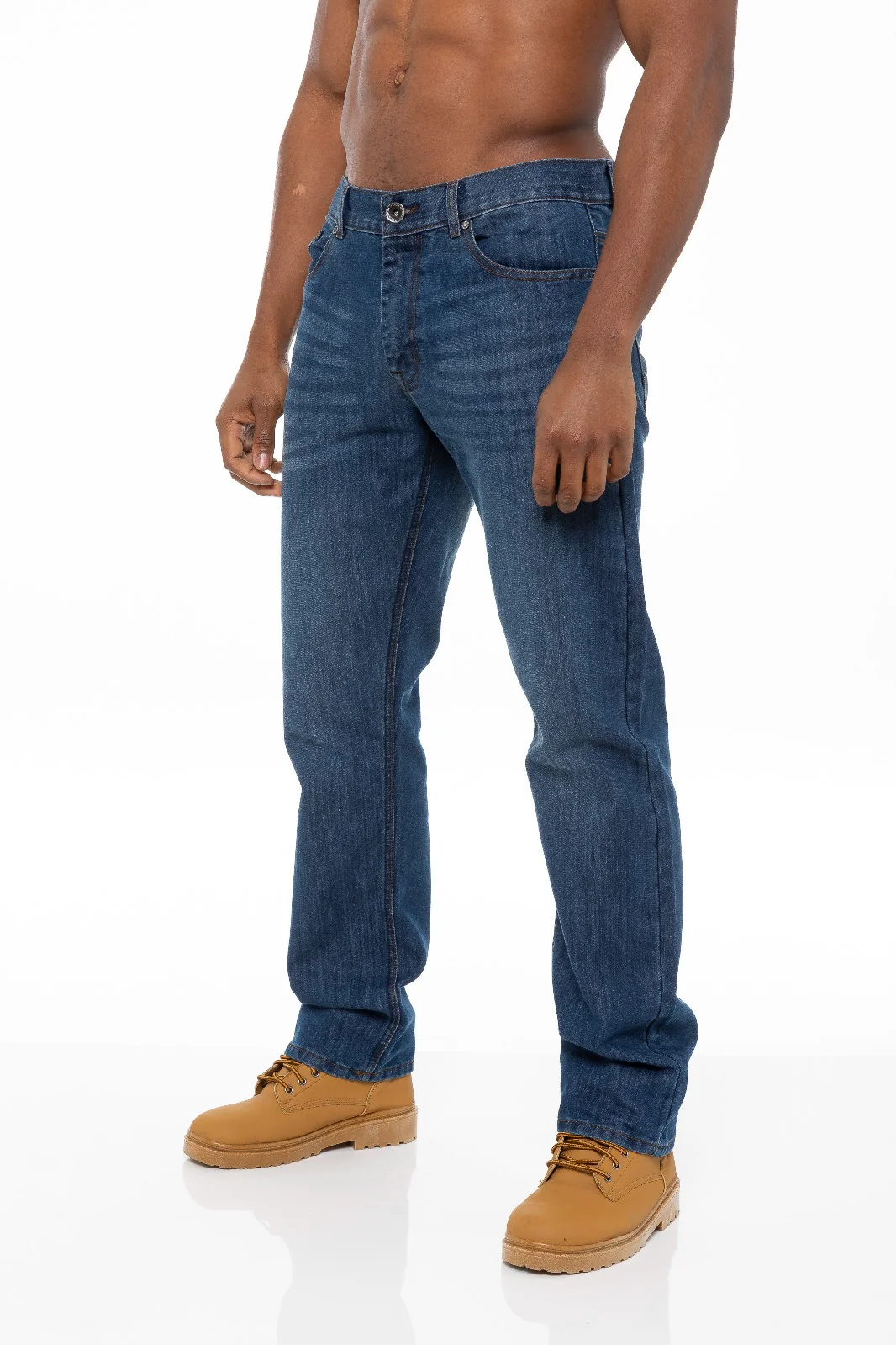 Enzo | Mens Regular Straight Leg Jeans - Image 14
