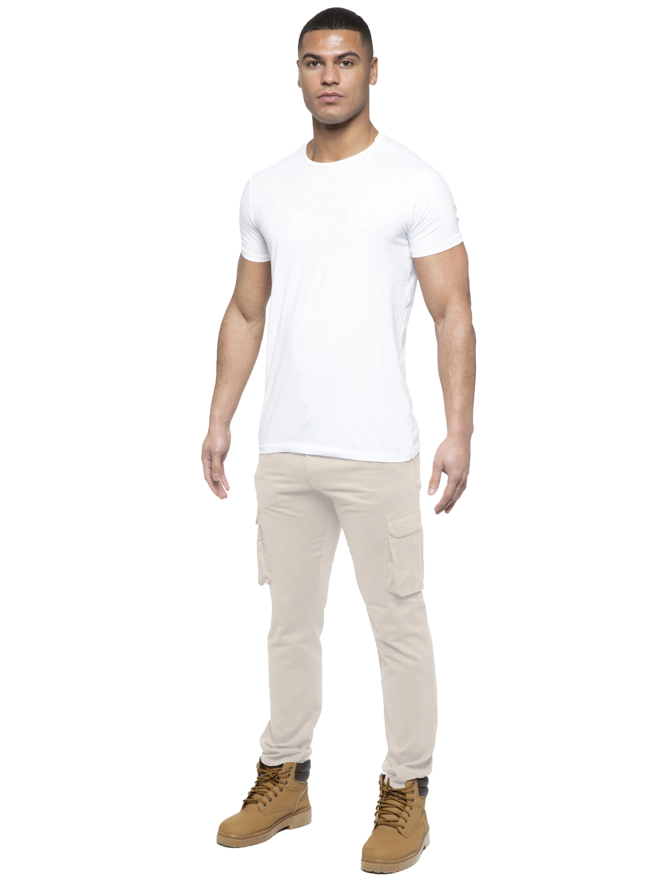 Enzo | Mens Cargo Straight Fit Jeans - Image 4