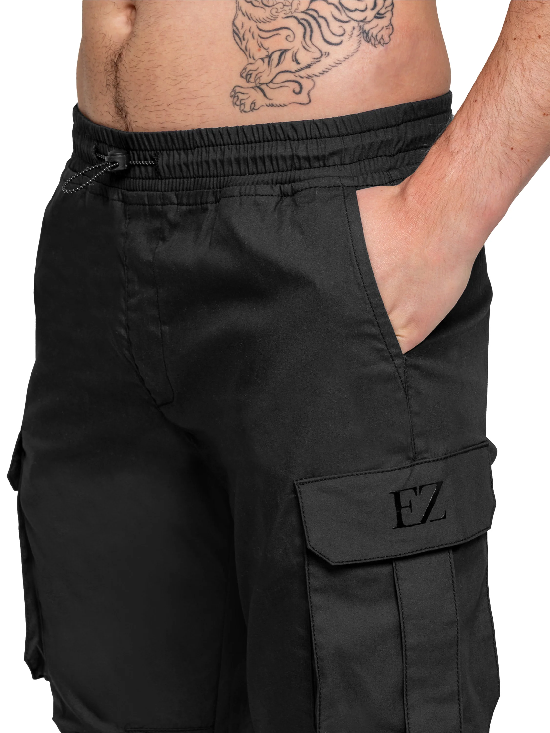 Enzo | Mens Tapered Cargo Pants - Image 4