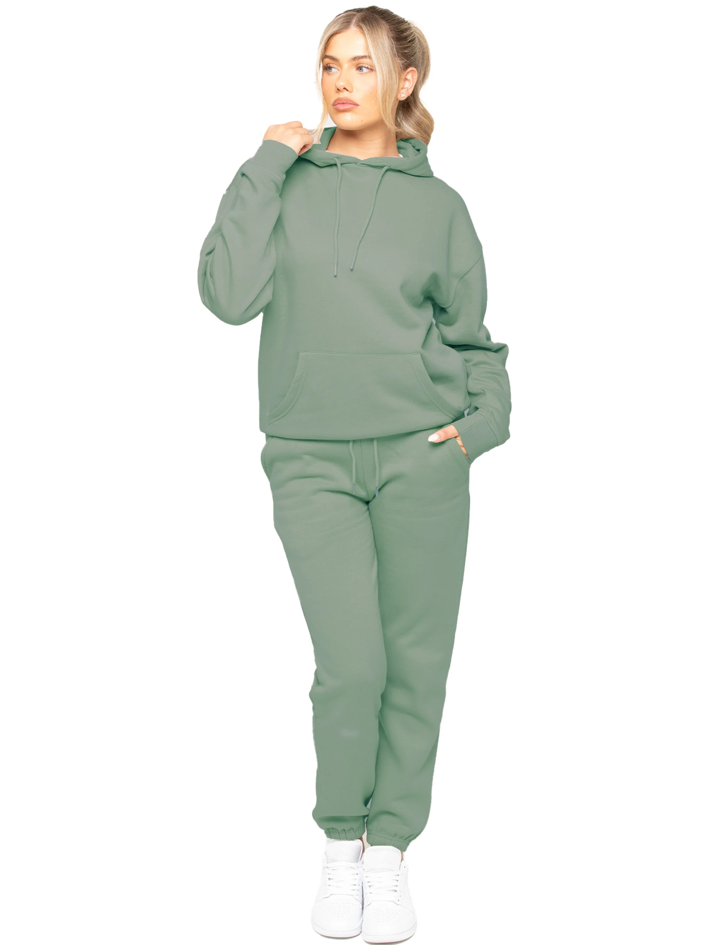 Enzo | Womens Oversized Pullover Hoodie Tracksuit Set - Image 8