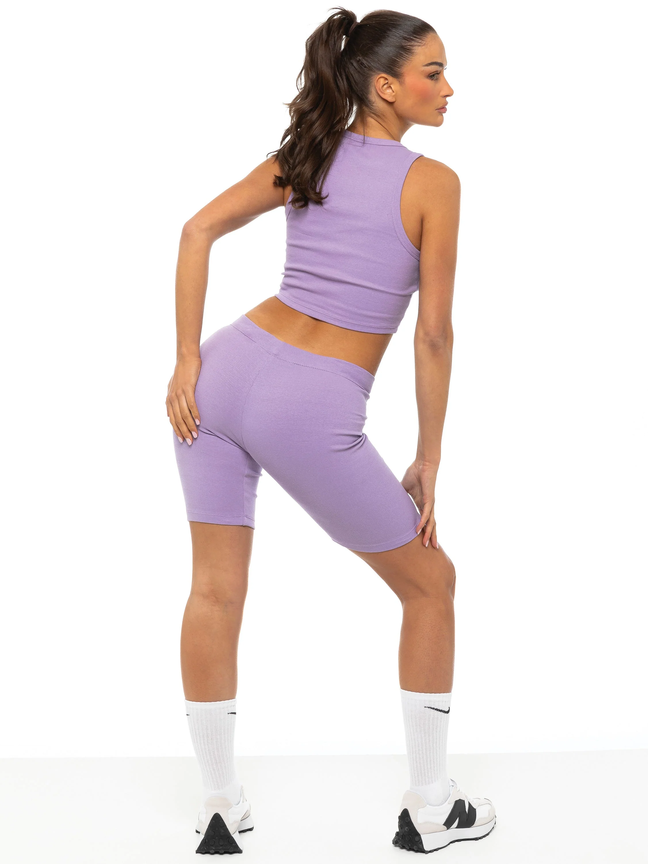 Enzo | Womens Ribbed Vest and Shorts - Image 8