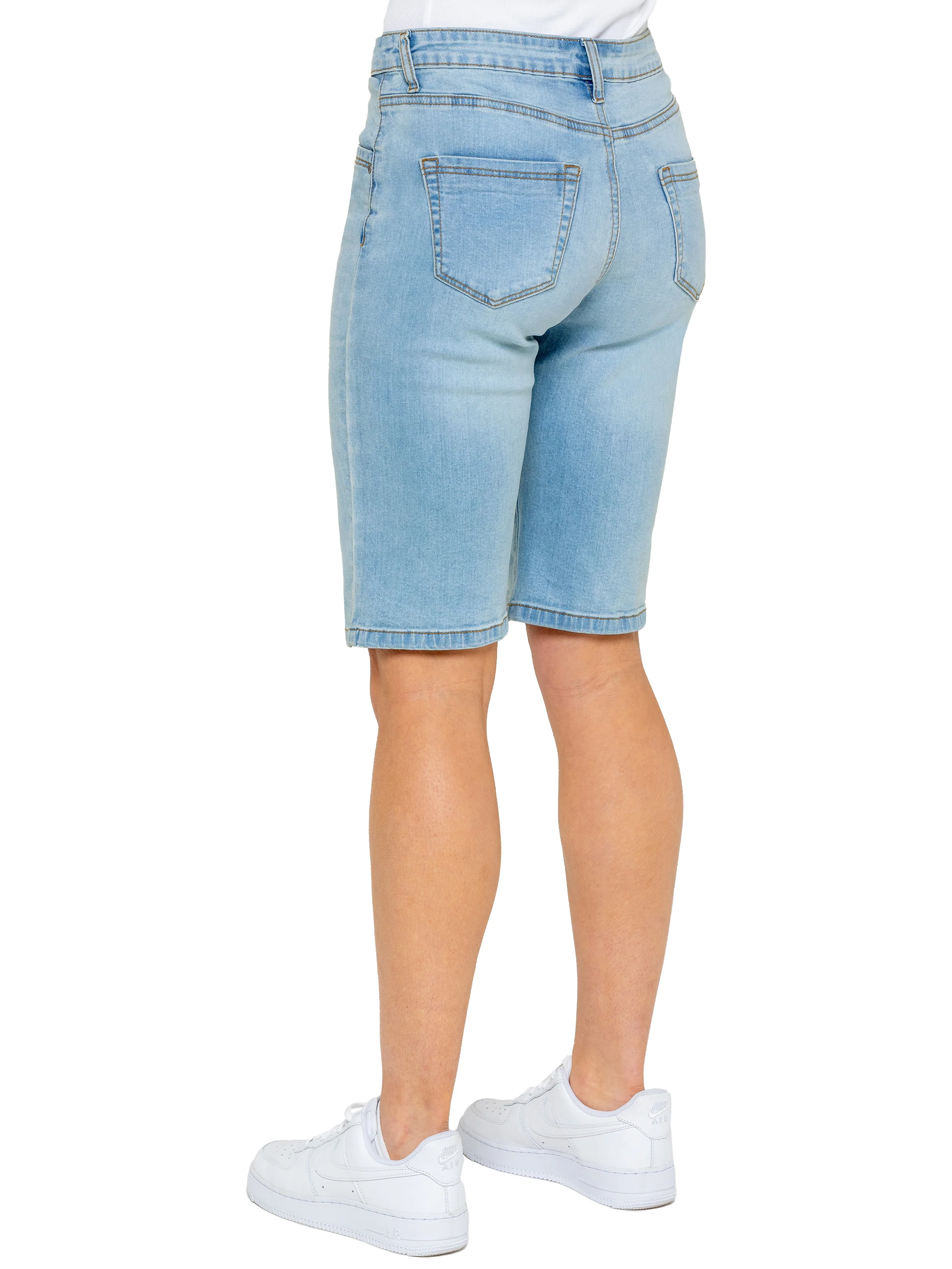 Enzo | Womens Long Denim Shorts - Image 5