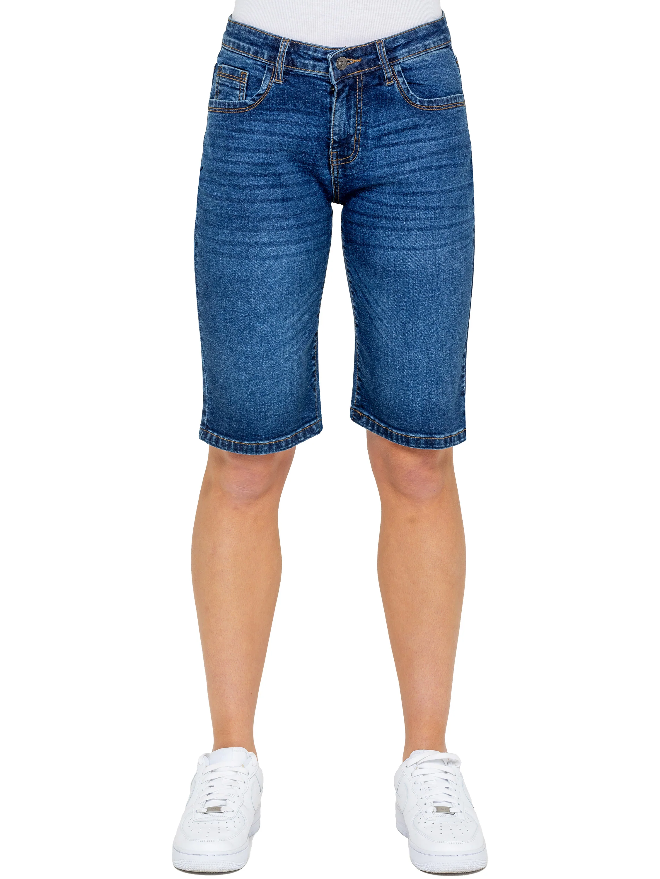 Enzo | Womens Long Denim Shorts - Image 9