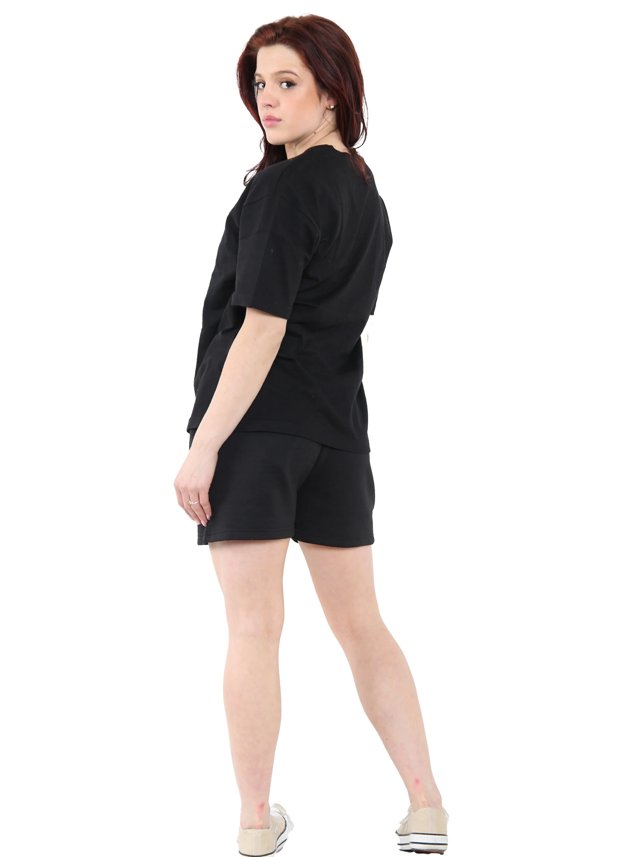 Enzo | Womens Oversized T-Shirt Tracksuit With Shorts - Image 26